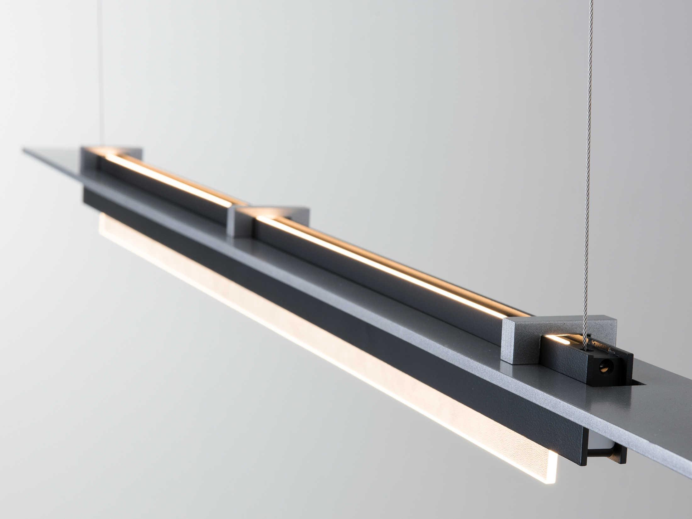 Hubbardton Forge Plank 1-Light LED Geometric Linear Island Pendant
