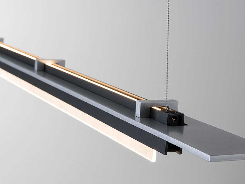 Hubbardton Forge Plank 1-Light LED Geometric Linear Island Pendant
