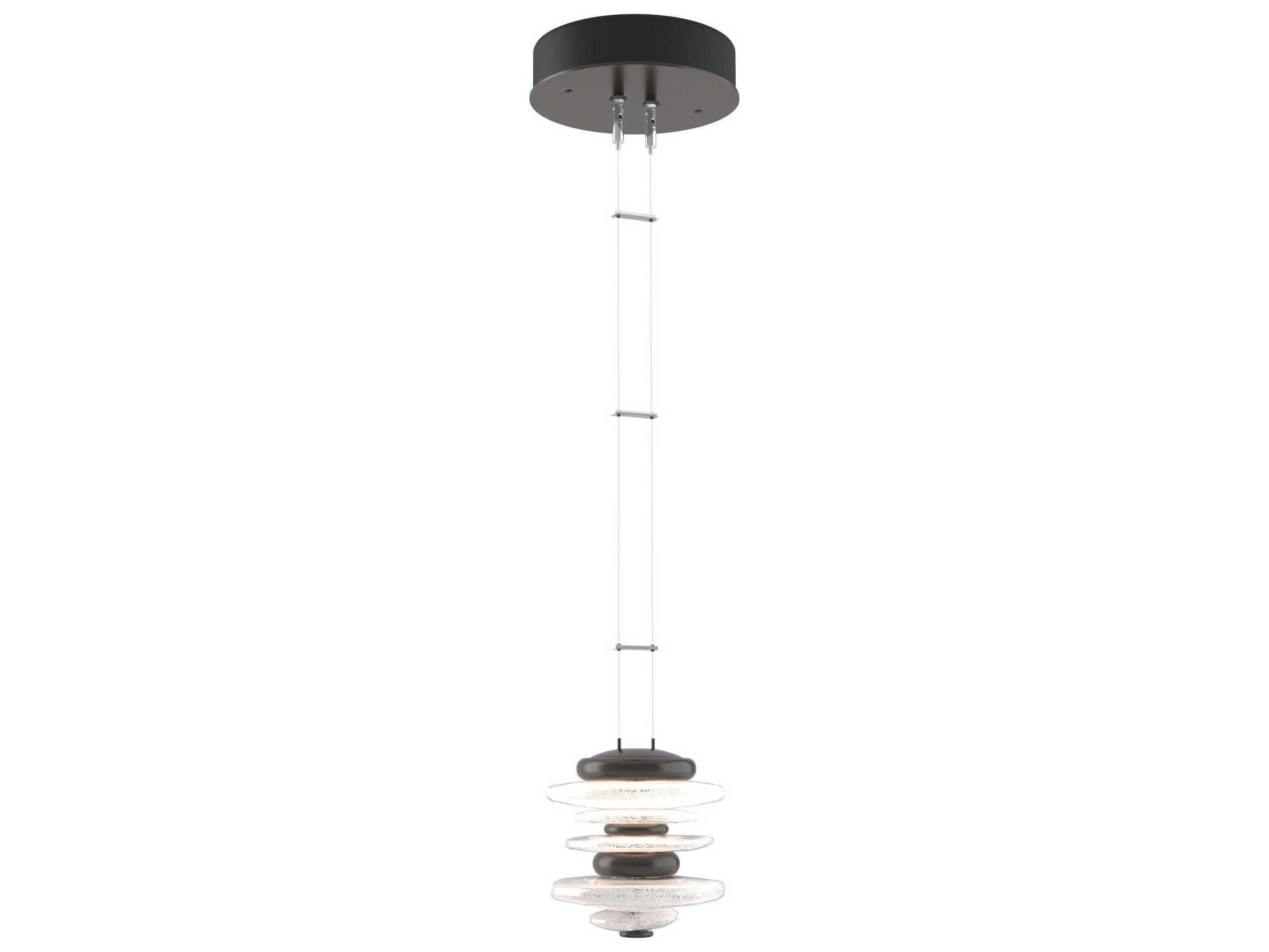 Hubbardton Forge Bay 1-Light Glass LED Round Mini Pendant