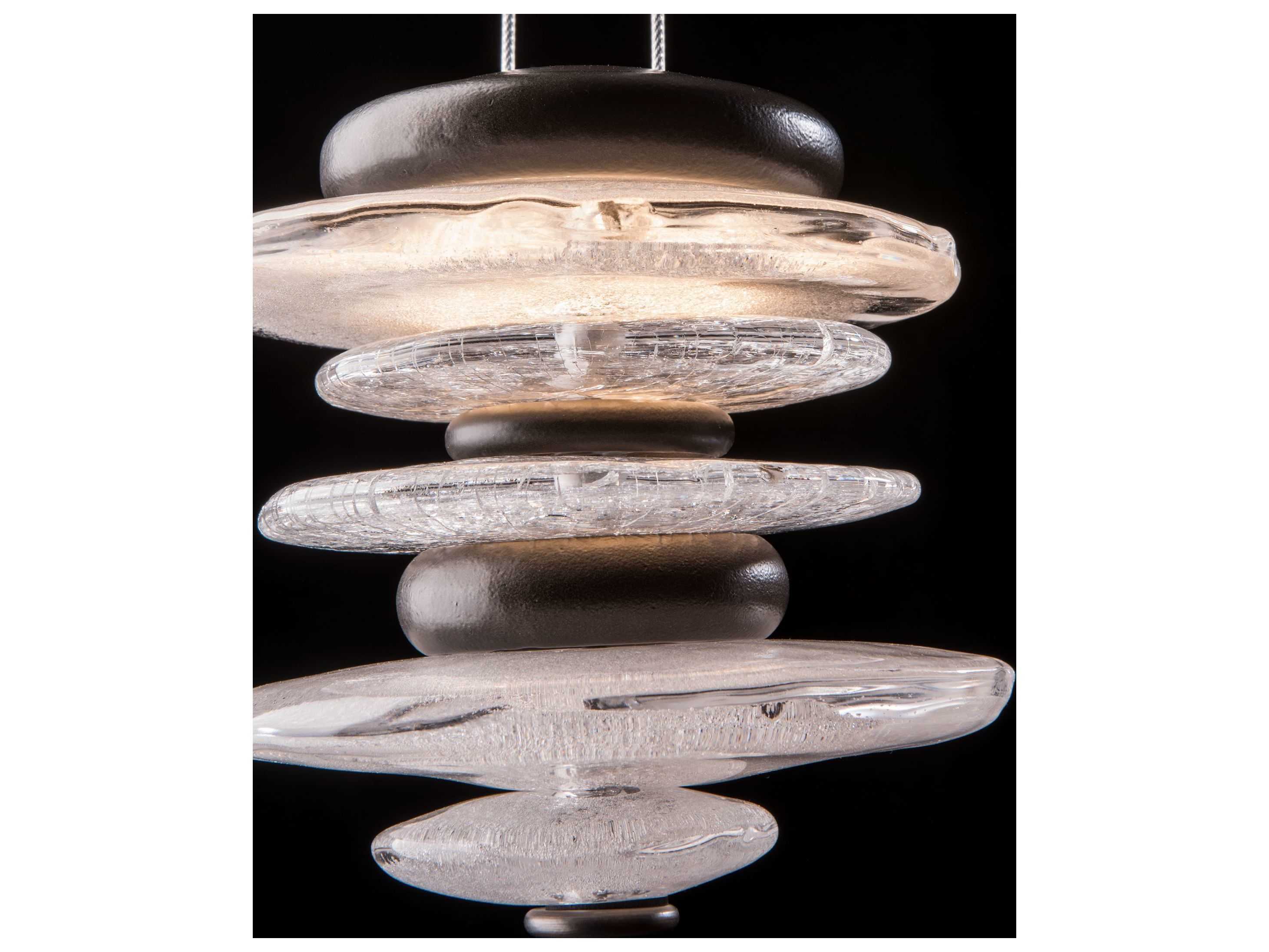 Hubbardton Forge Bay 1-Light Glass LED Round Mini Pendant