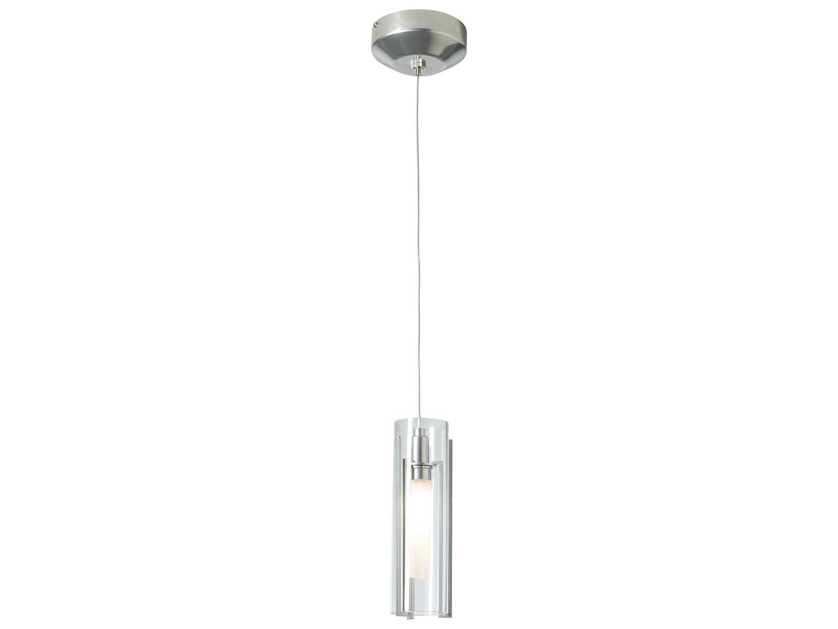 Hubbardton Forge Exos 1-Light Glass Cylinder Mini Pendant