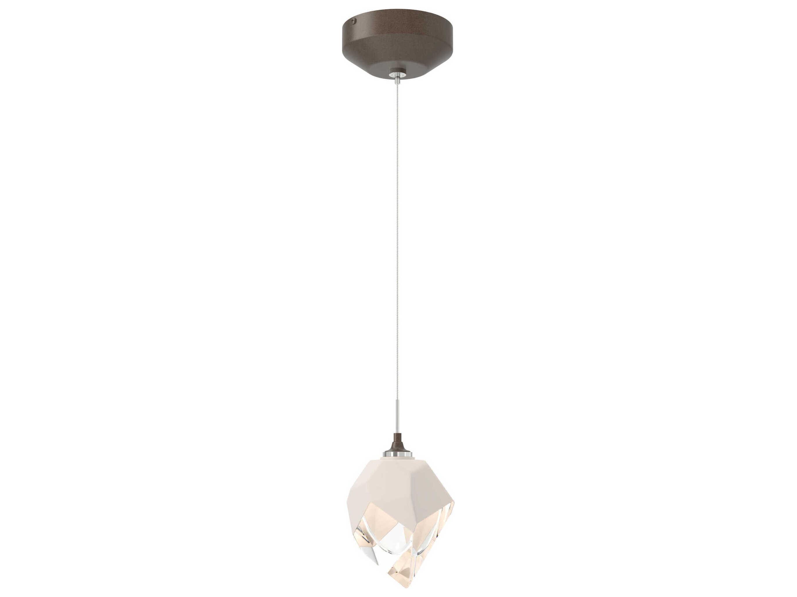 Hubbardton Forge Chrysalis 1-Light Crystal Glass Mini Pendant