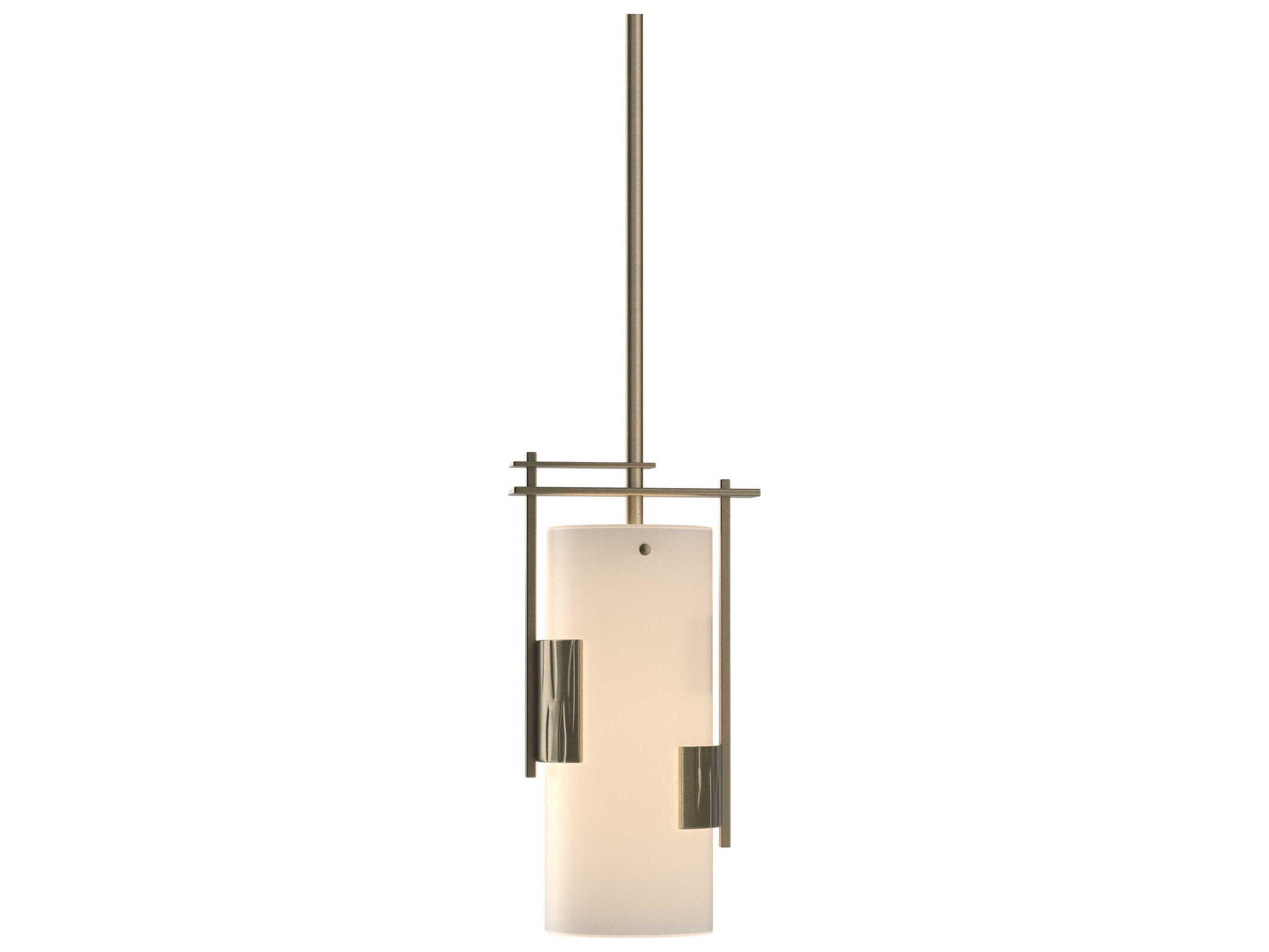 Hubbardton Forge Fullered 1-Light Glass Cylinder Mini Pendant