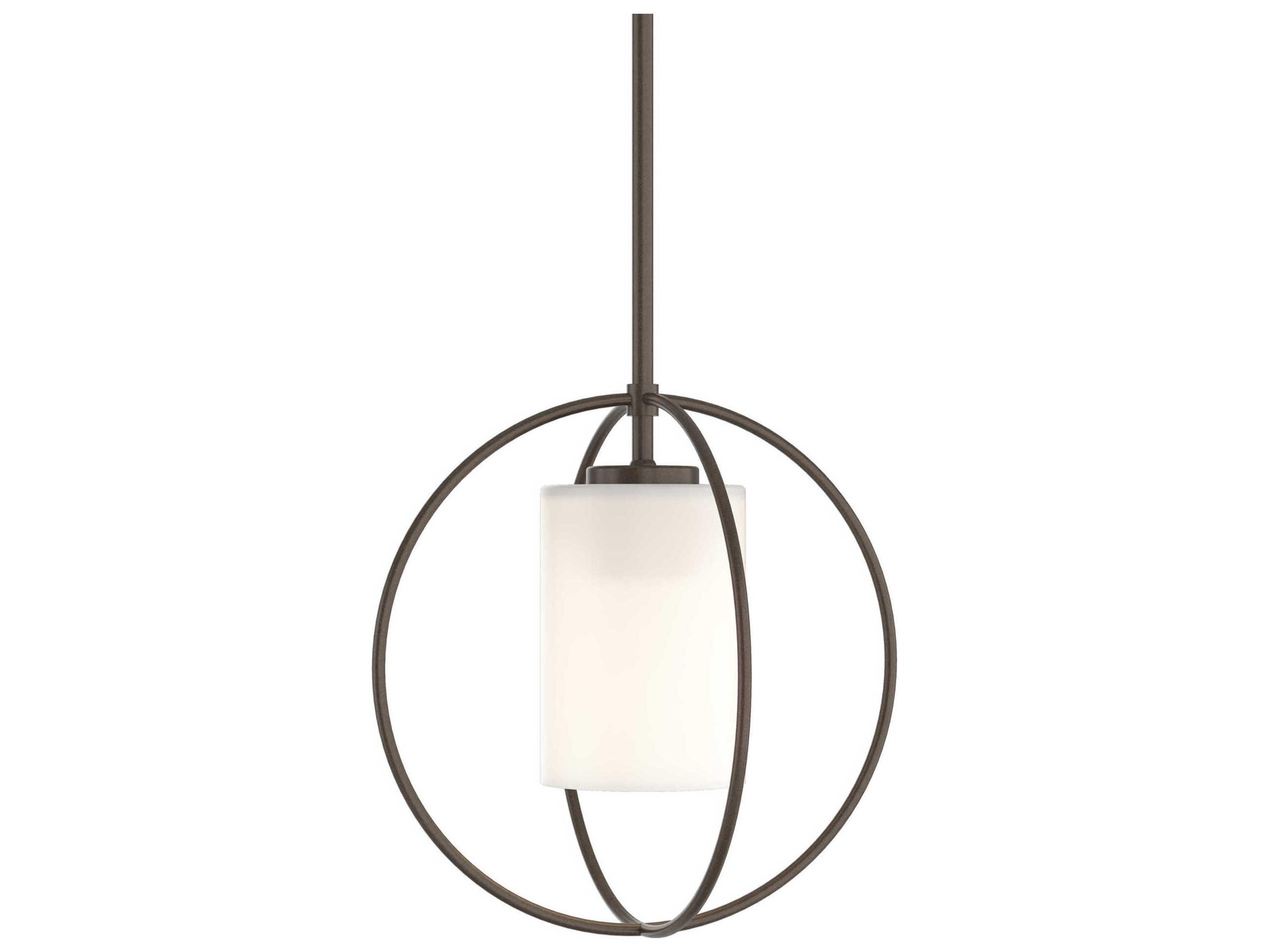 Hubbardton Forge Rhythm 1-Light Glass Cylinder Round Mini Pendant
