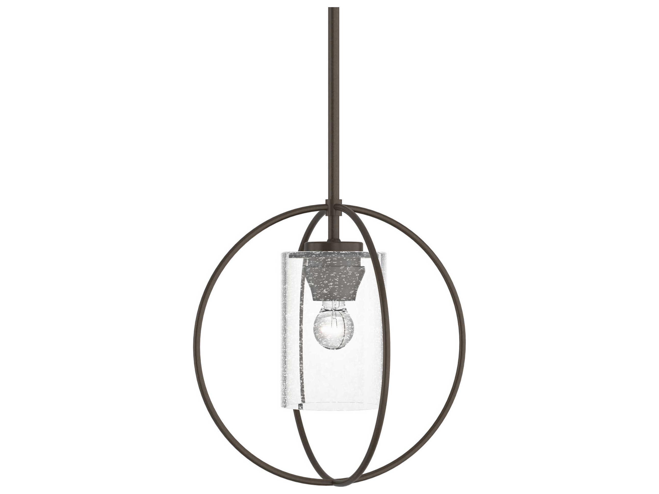 Hubbardton Forge Rhythm 1-Light Glass Cylinder Round Mini Pendant