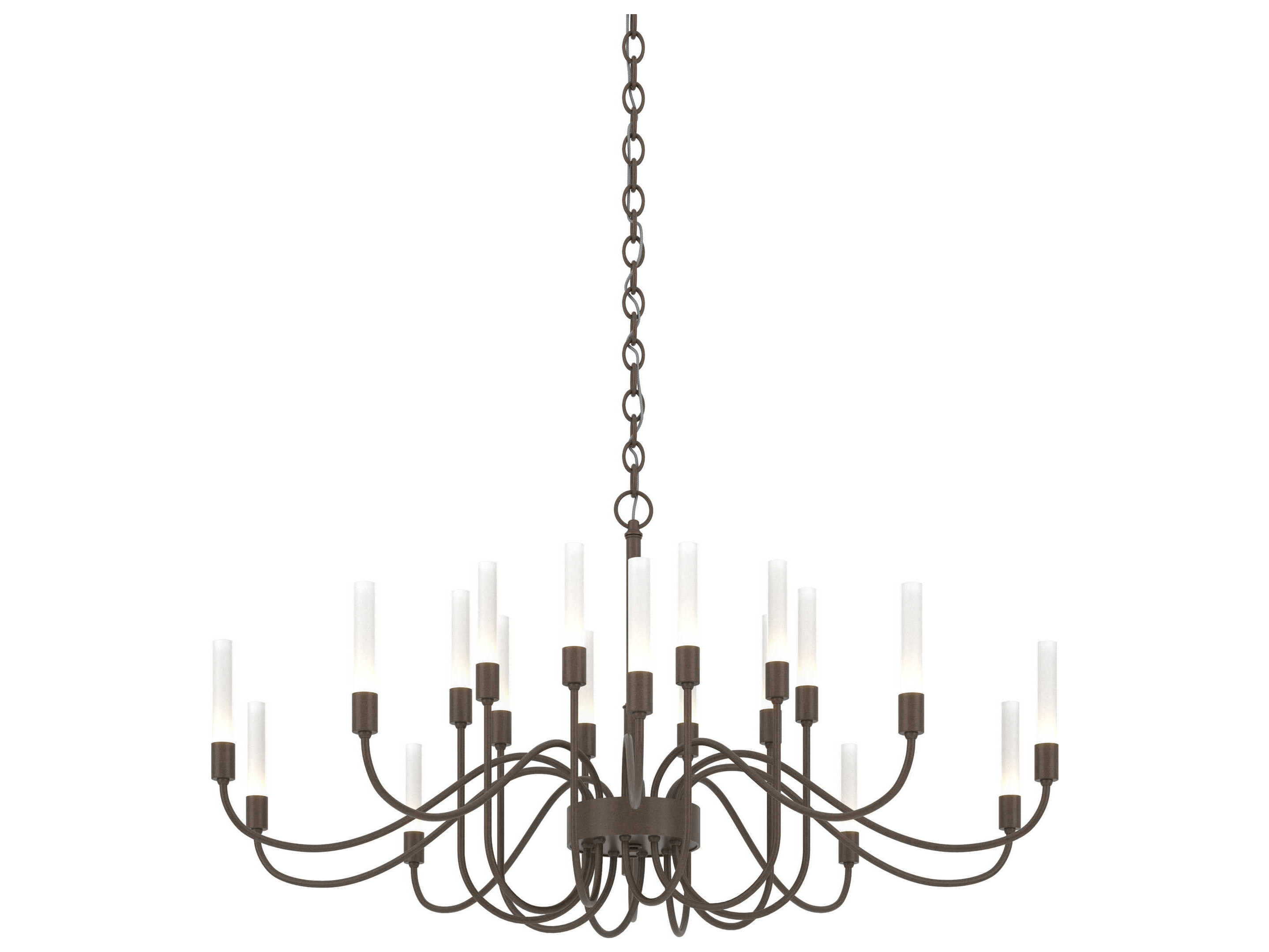 Hubbardton Forge Lisse 20-Light Glass Cylinder Chandelier