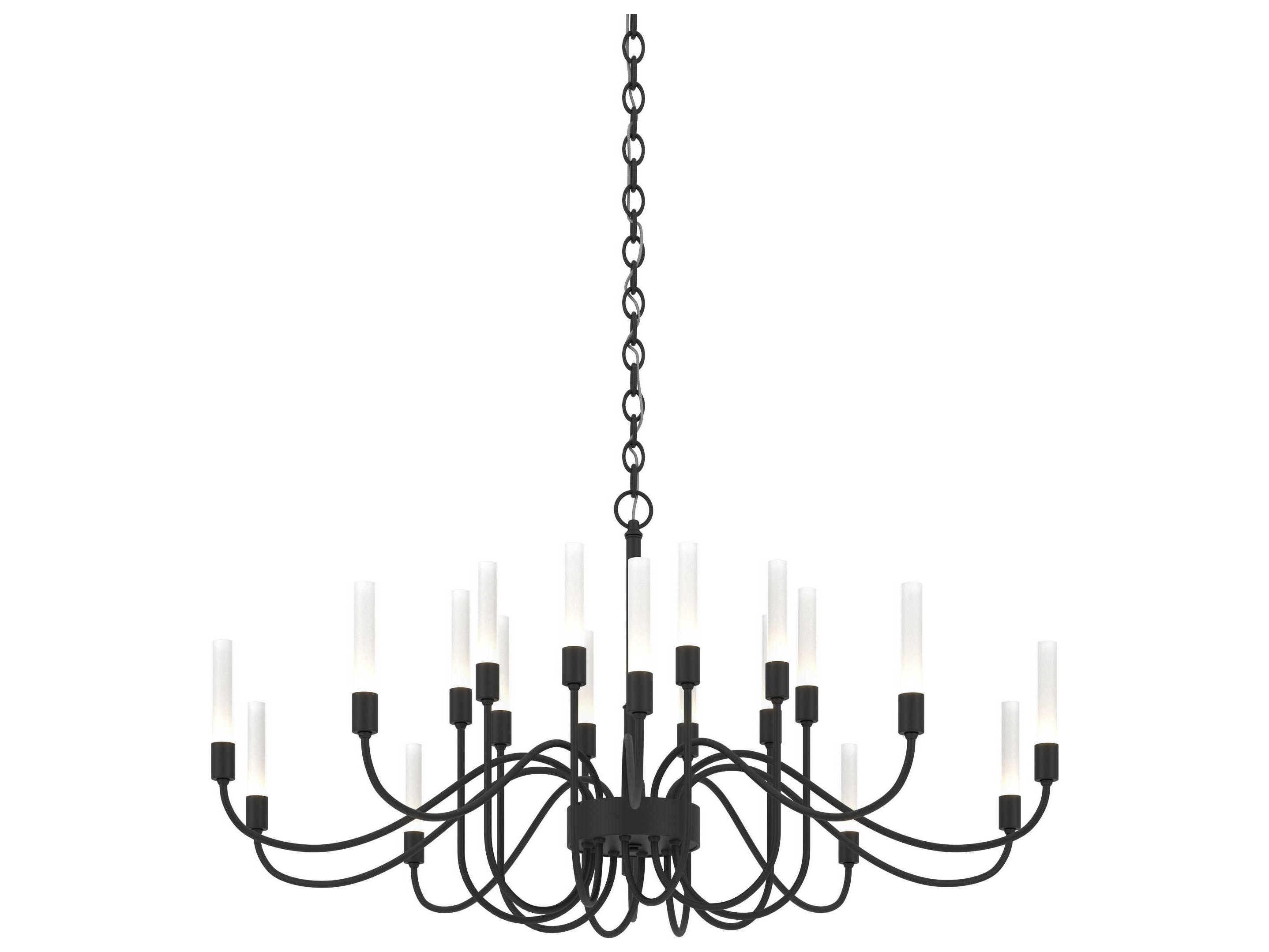 Hubbardton Forge Lisse 20-Light Glass Cylinder Chandelier