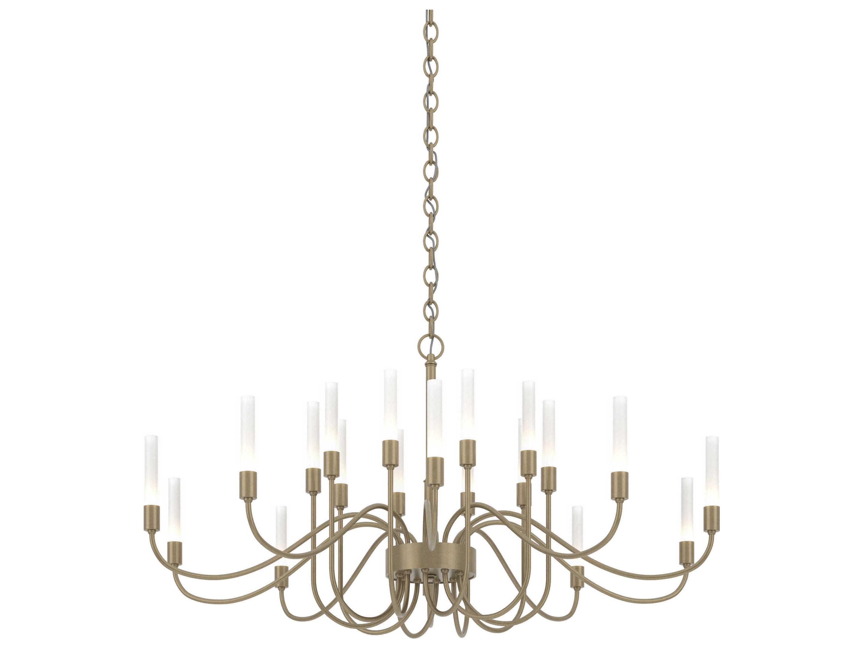 Hubbardton Forge Lisse 20-Light Glass Cylinder Chandelier