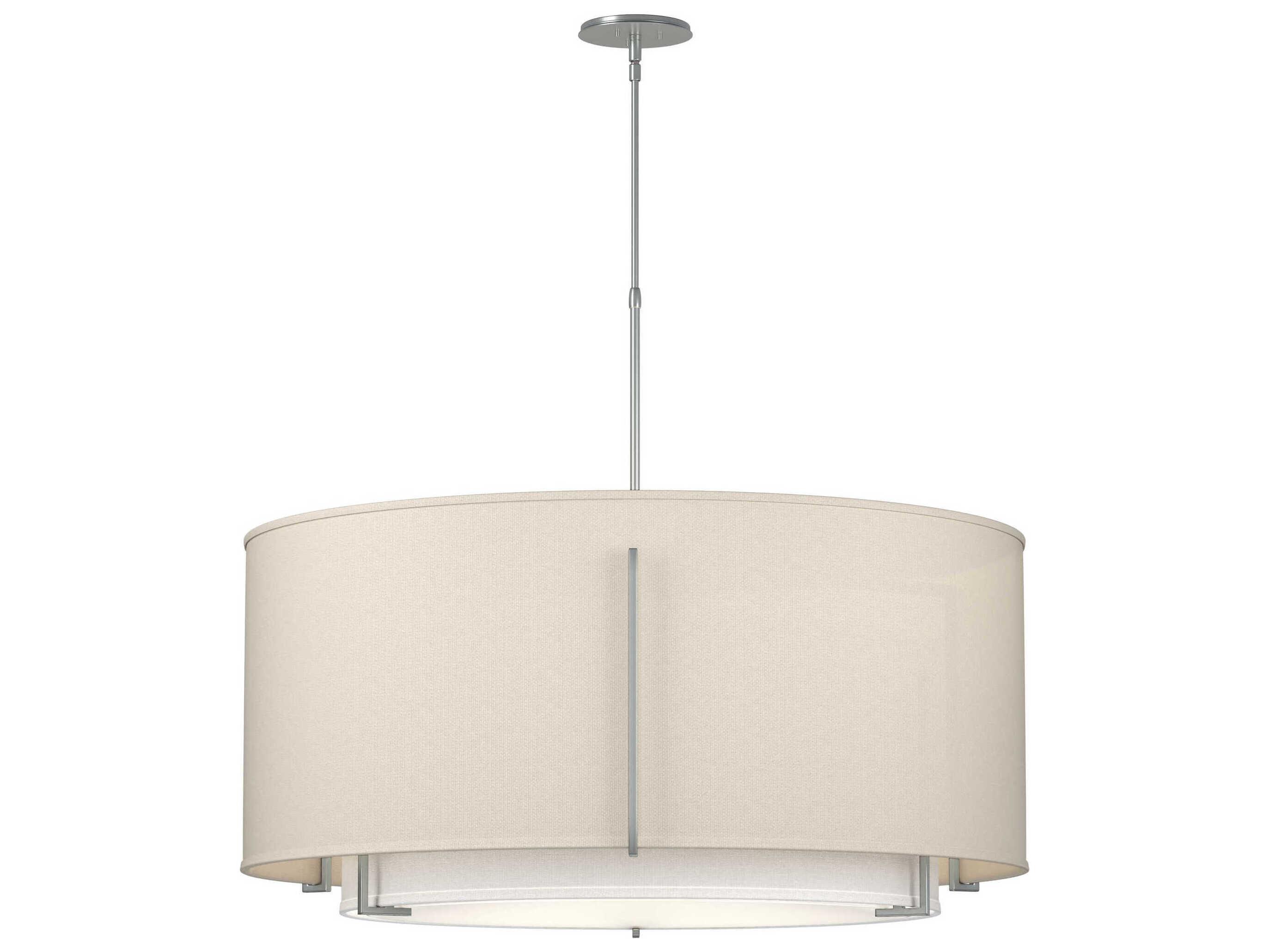 Hubbardton Forge Exos 3-Light Glass Drum Tiered Pendant