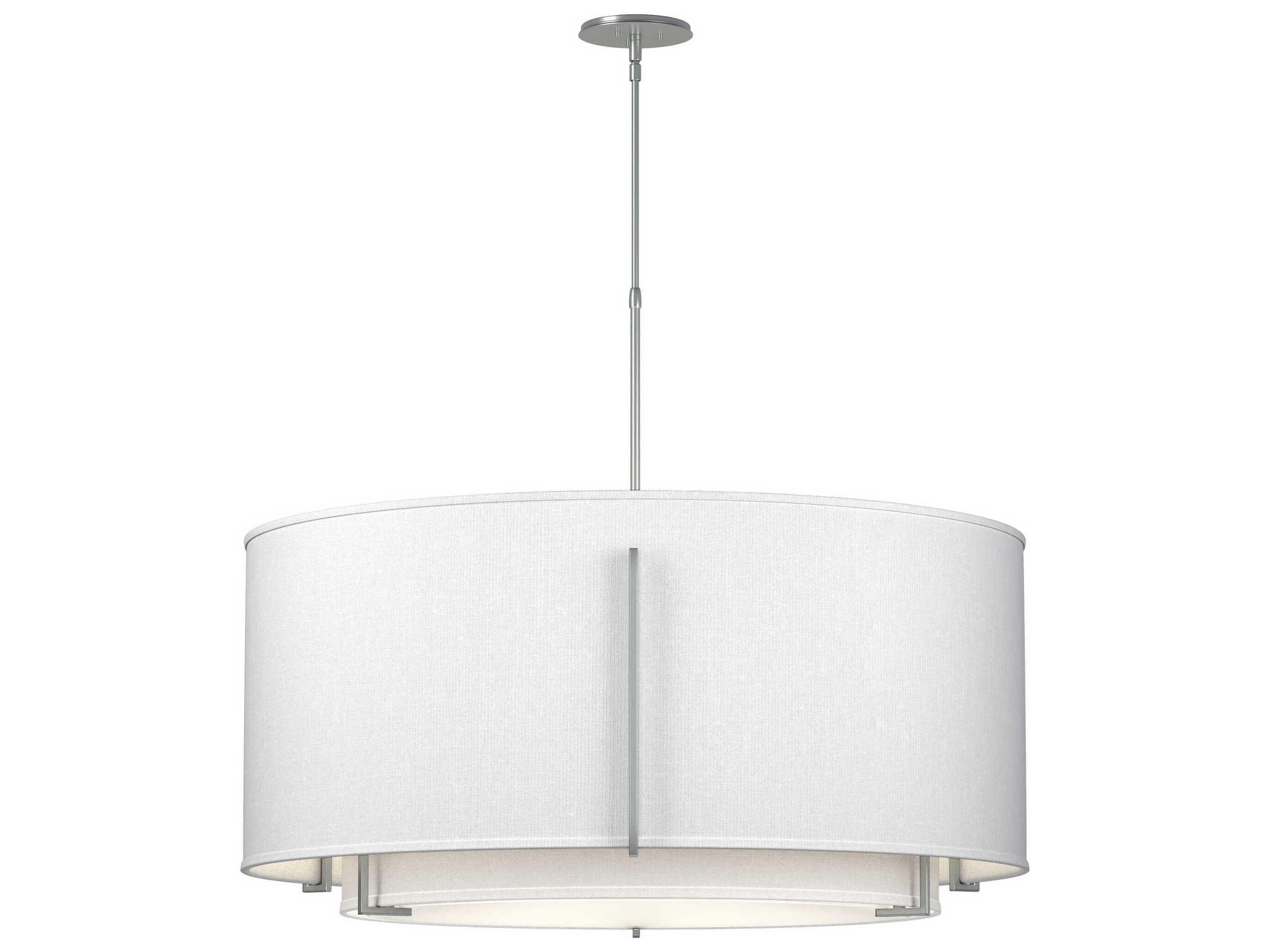Hubbardton Forge Exos 3-Light Glass Drum Tiered Pendant