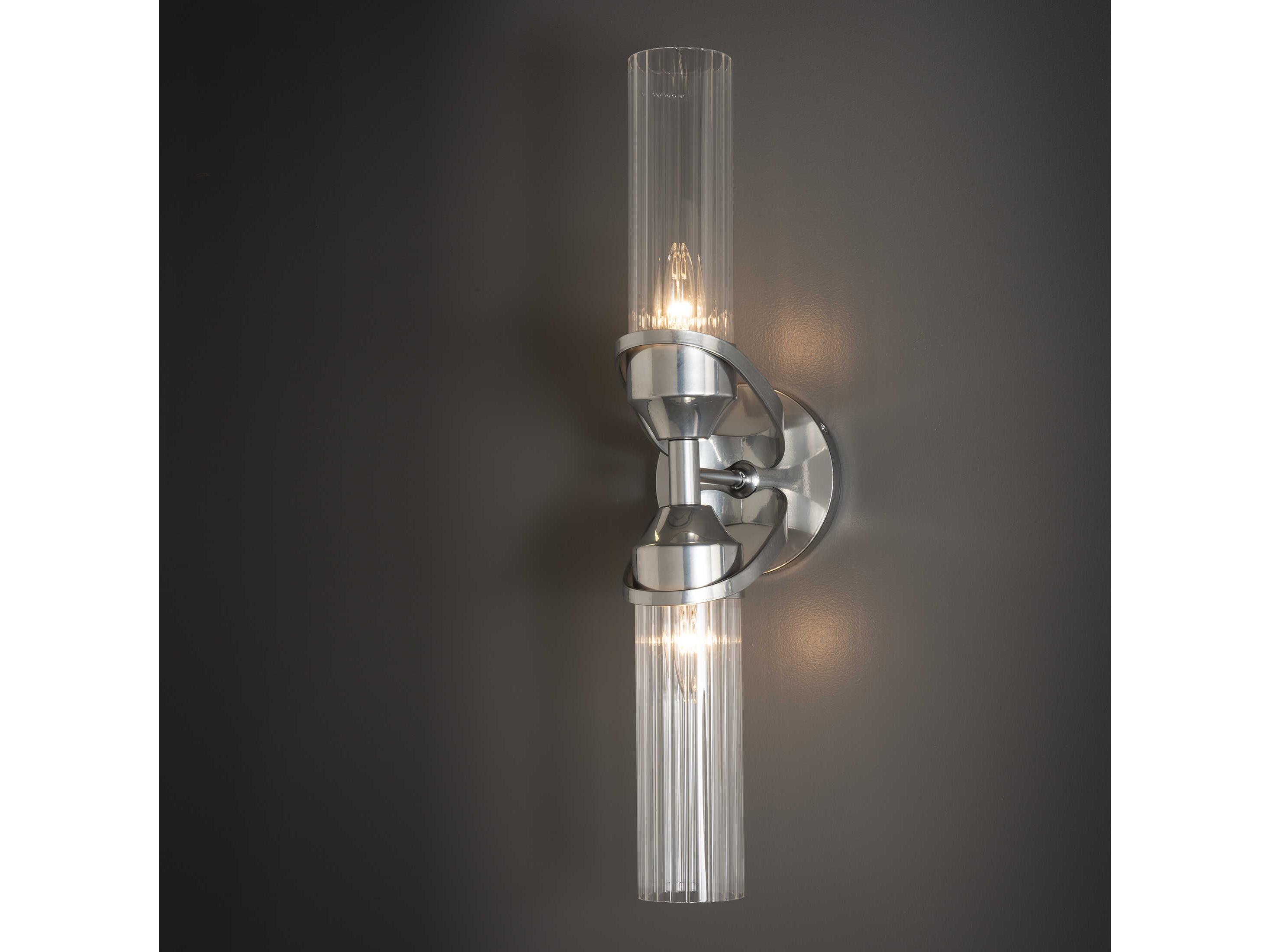 Hubbardton Forge Bow 2-Light Glass Wall Sconce