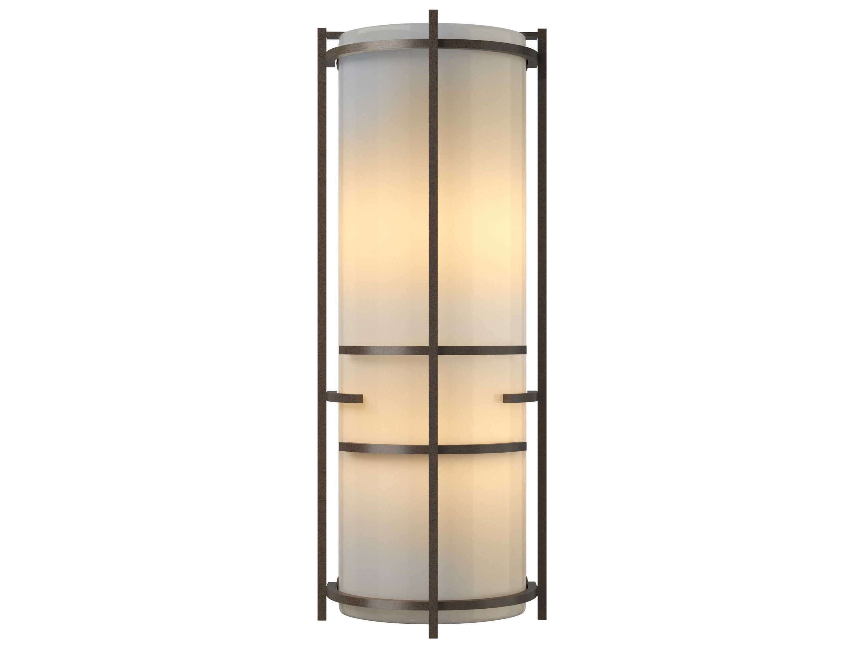 Hubbardton Forge Banded 2-Light Glass Wall Sconce