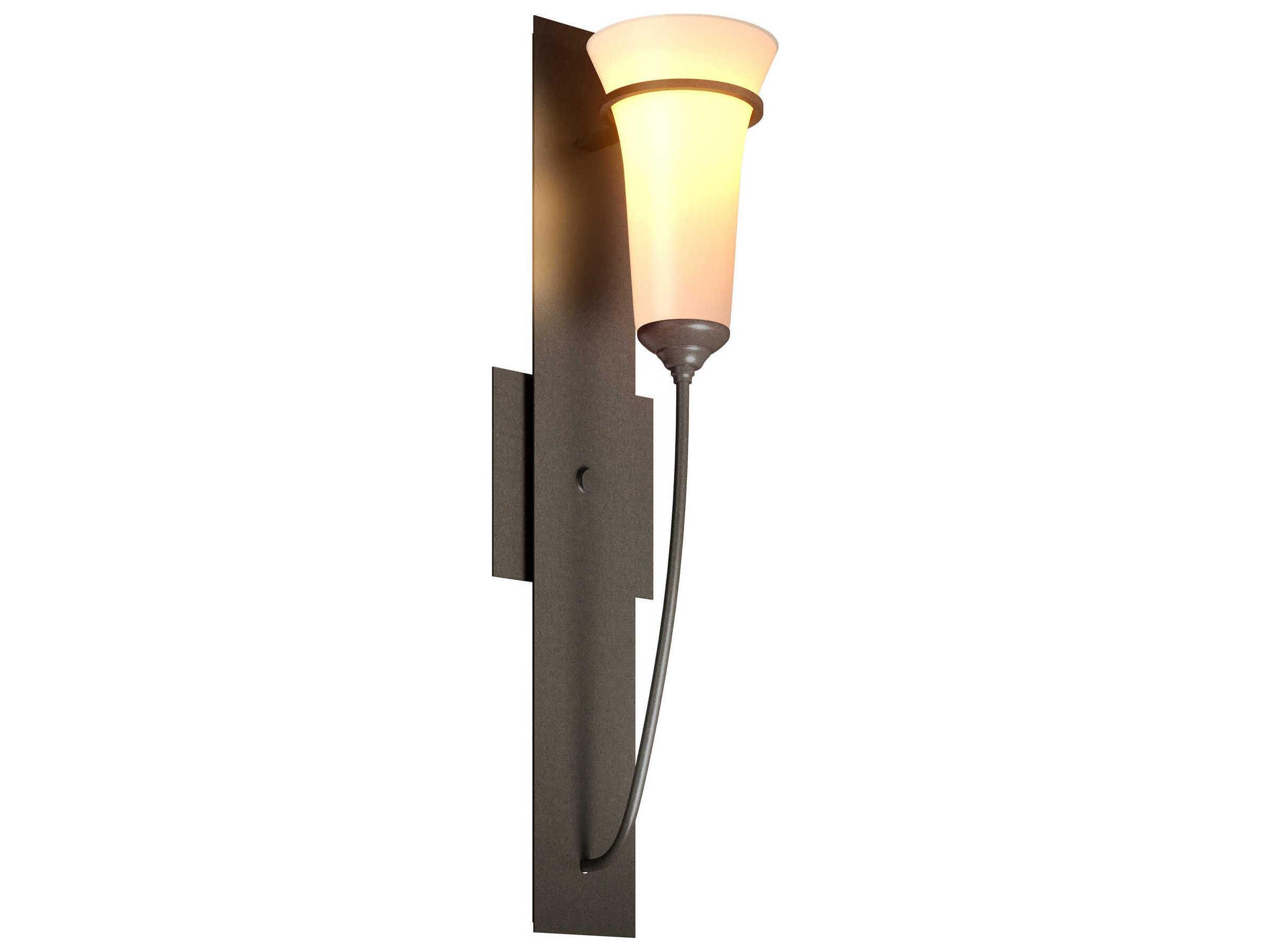 Hubbardton Forge Banded 1-Light Glass Wall Sconce