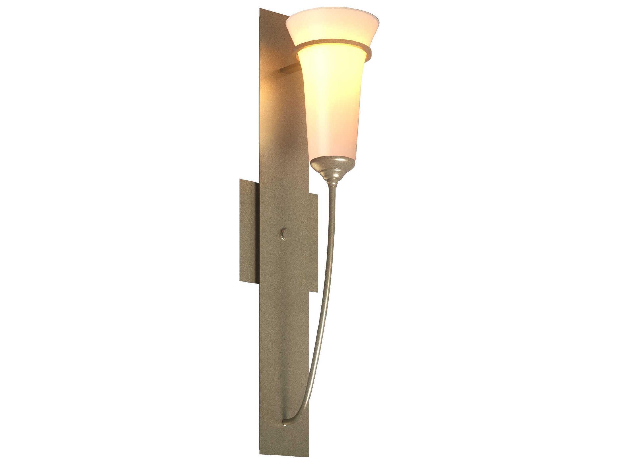 Hubbardton Forge Banded 1-Light Glass Wall Sconce