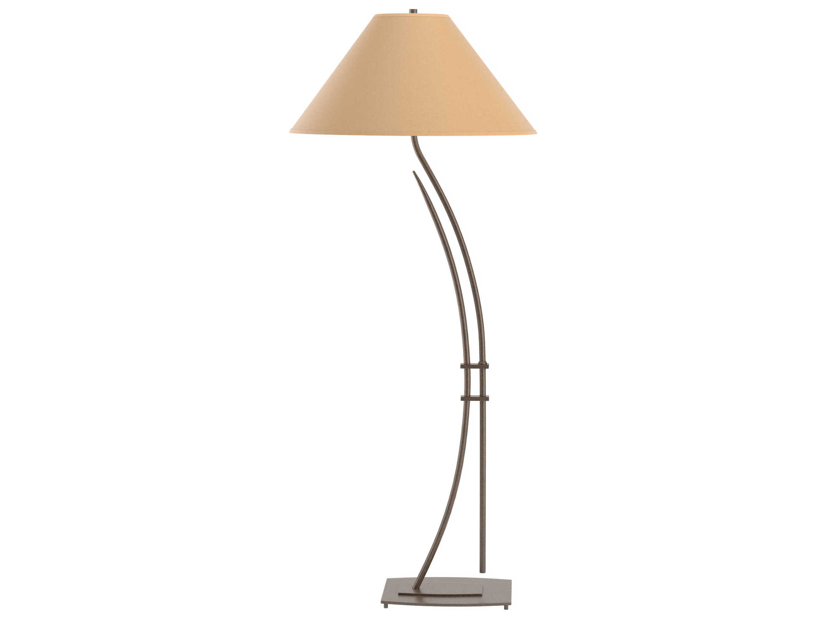 Hubbardton Forge Metamorphic Natural Iron Bronze Glass Floor Lamp