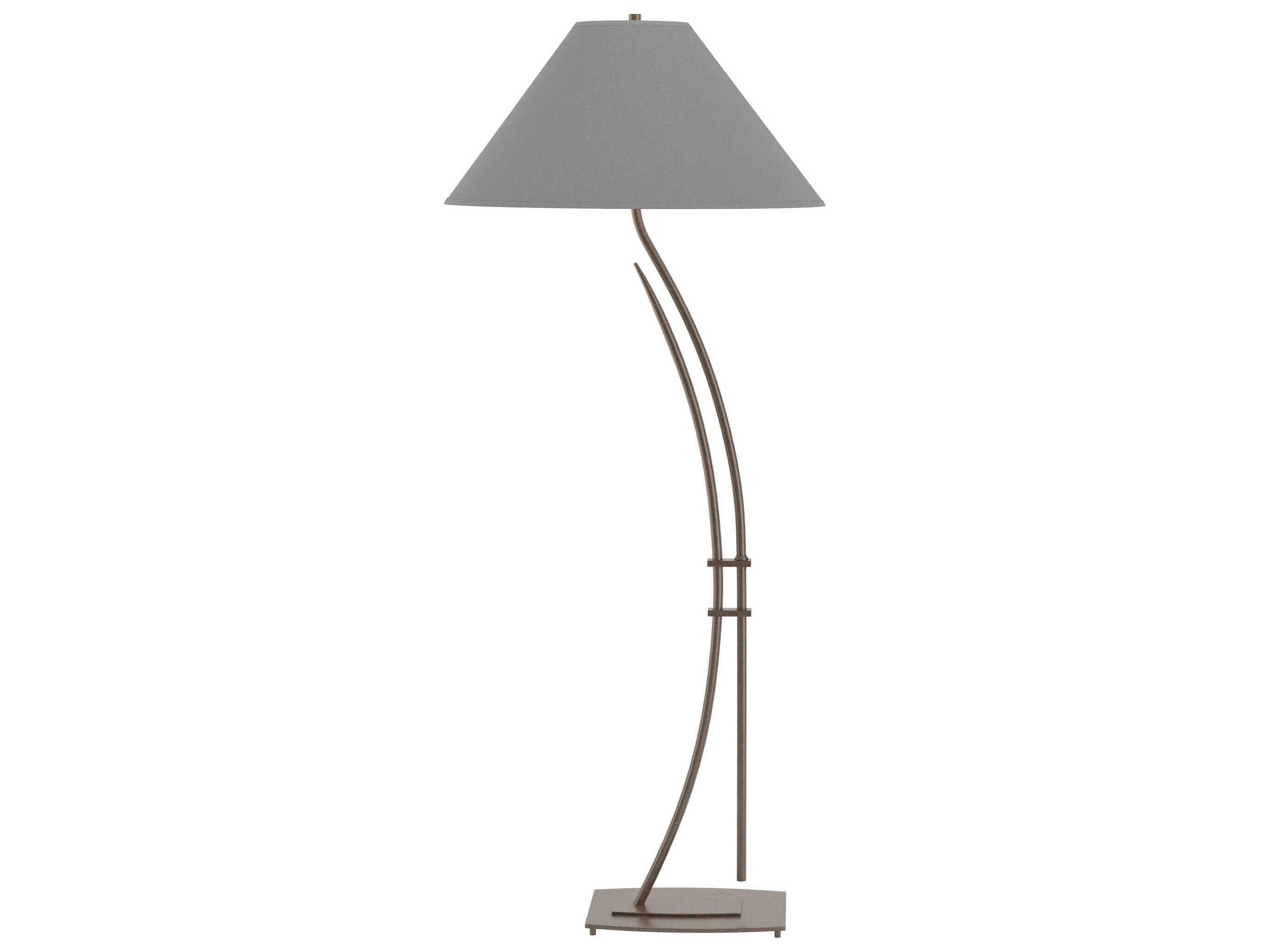 Hubbardton Forge Metamorphic Natural Iron Bronze Glass Floor Lamp