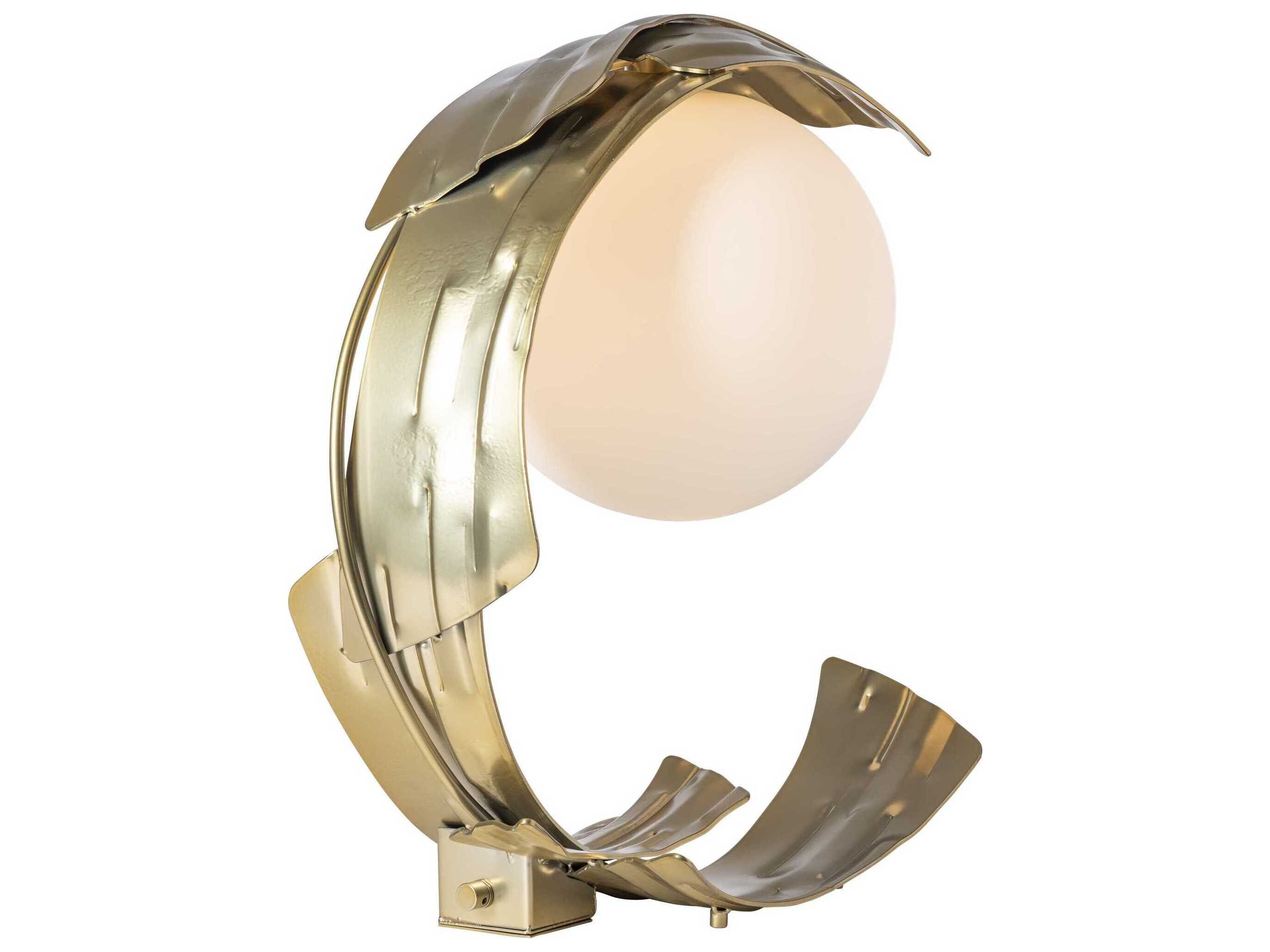 Hubbardton Forge Crest Opal Glass Table Lamp