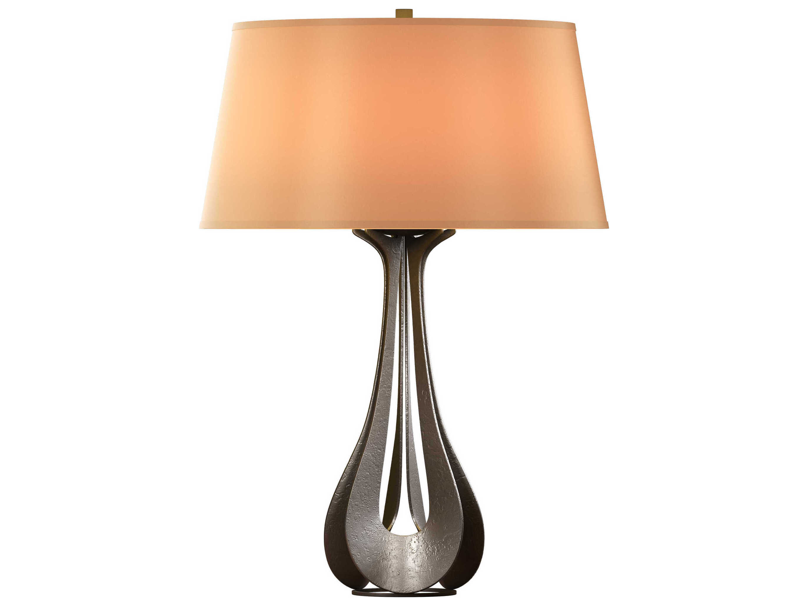 Hubbardton Forge Lino Dark Smoke Gray Table Lamp