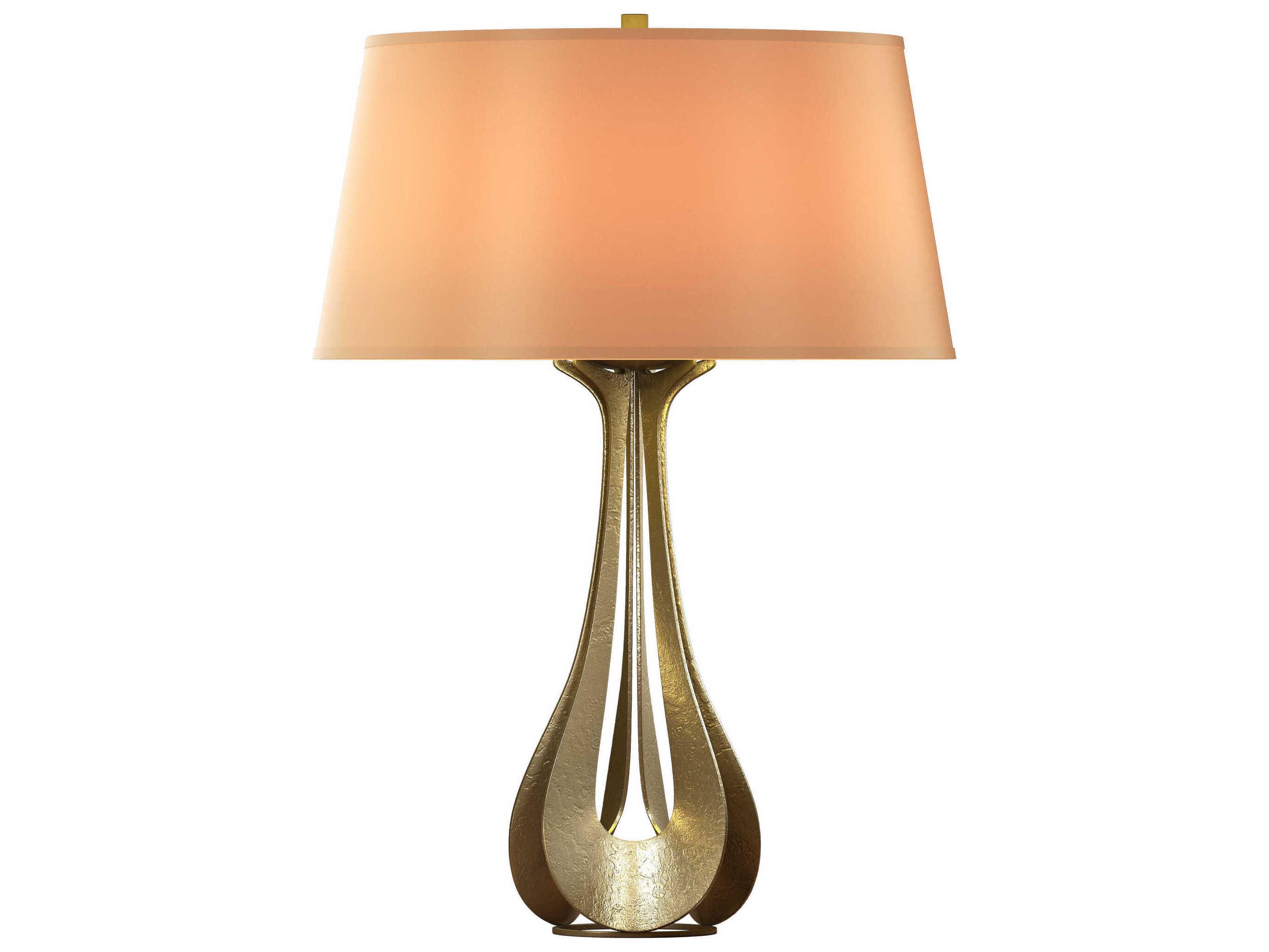 Hubbardton Forge Lino Dark Smoke Gray Table Lamp