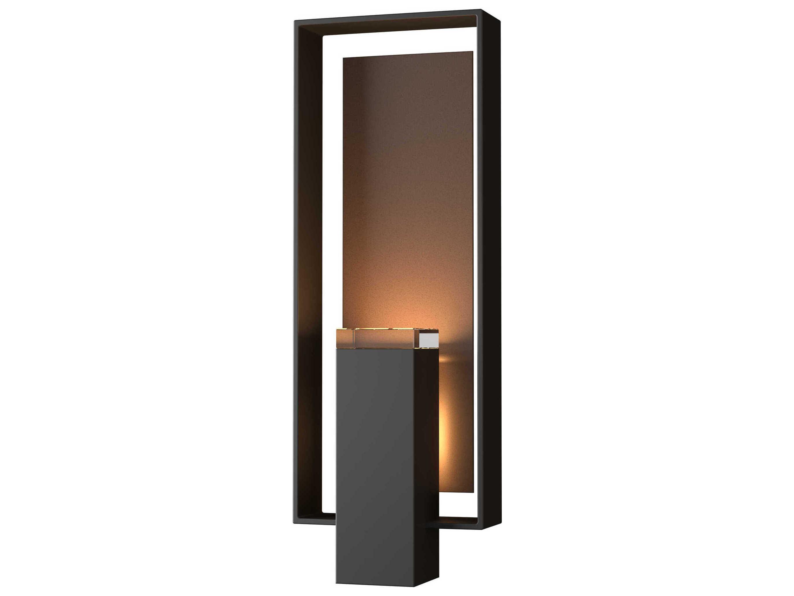 Hubbardton Forge Shadow Box 2 - Light Glass Outdoor Wall Light