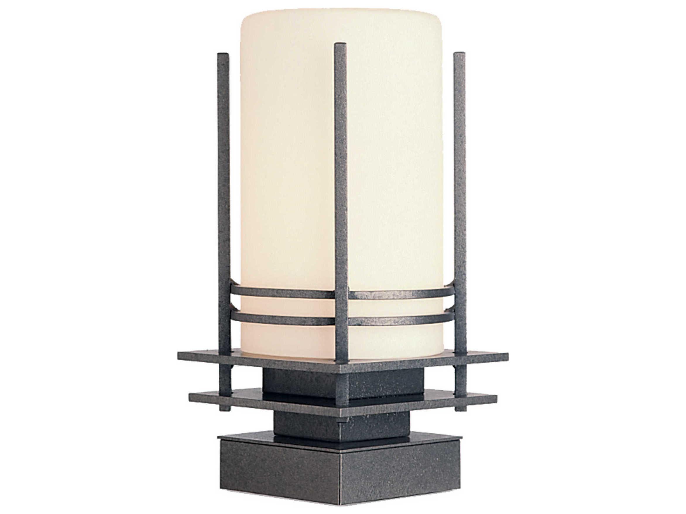 Hubbardton Forge Banded 1 - Light Incandescent Outdoor Post Light