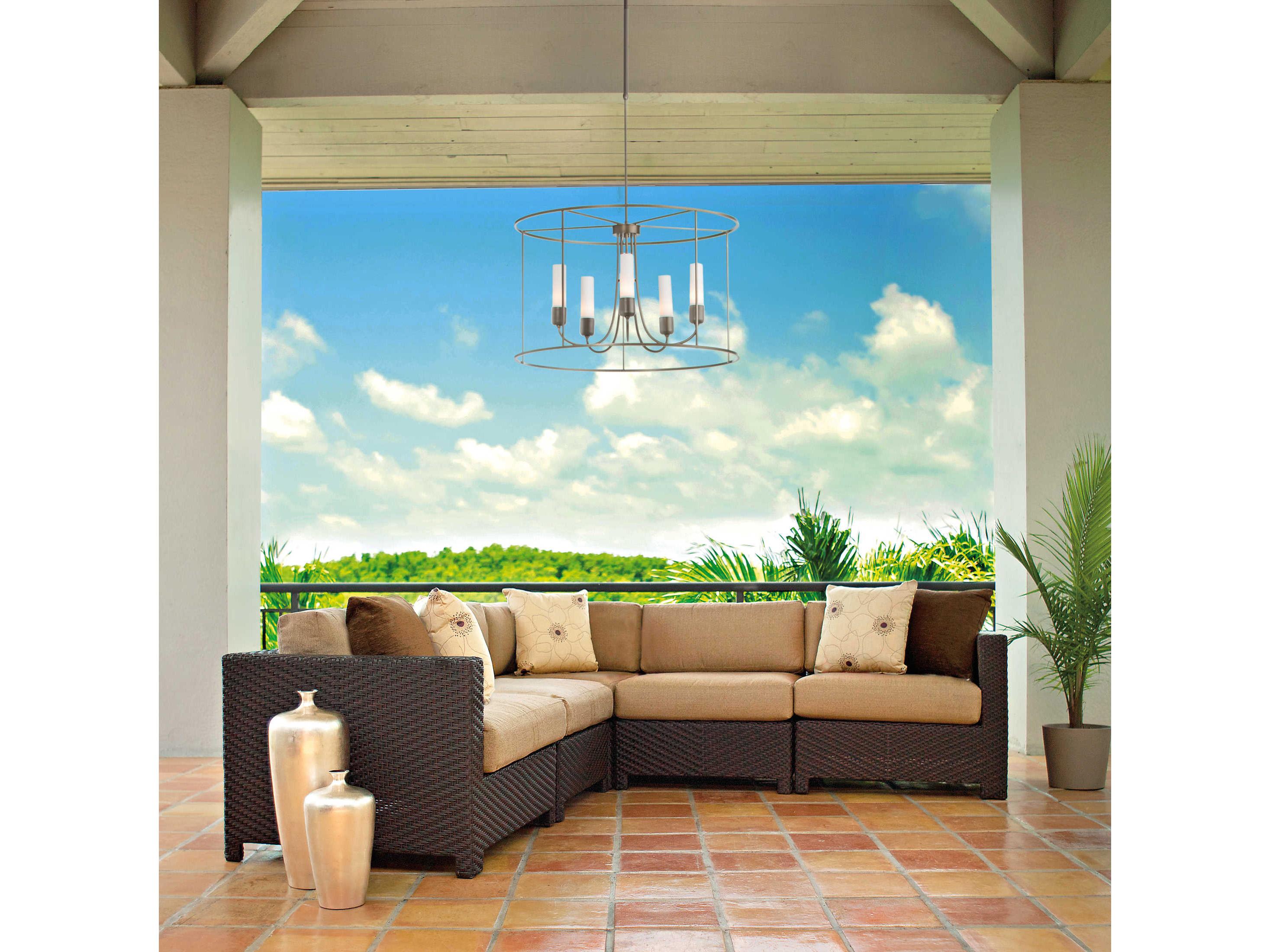 Hubbardton Forge Portico 5 - Light Outdoor Hanging Light