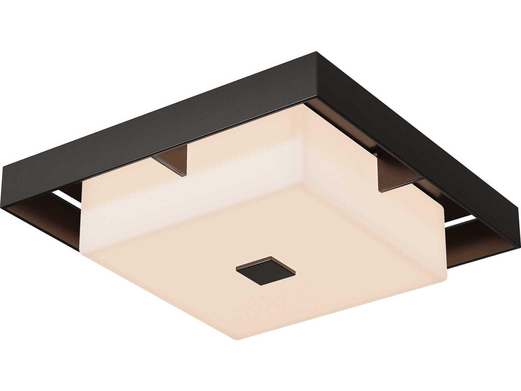 Hubbardton Forge Shadow Box 2-Light Outdoor Ceiling Light