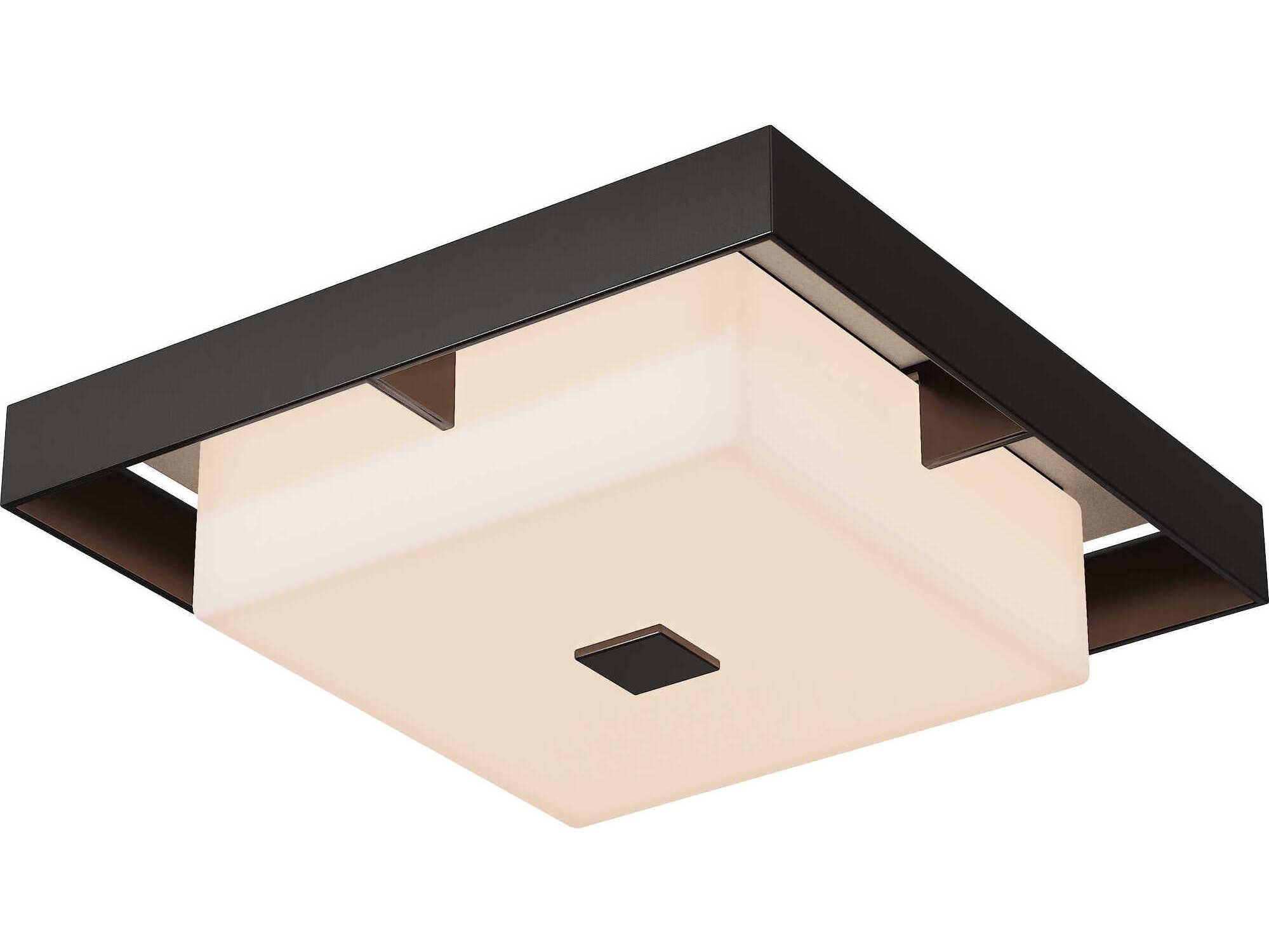 Hubbardton Forge Shadow Box 2-Light Outdoor Ceiling Light
