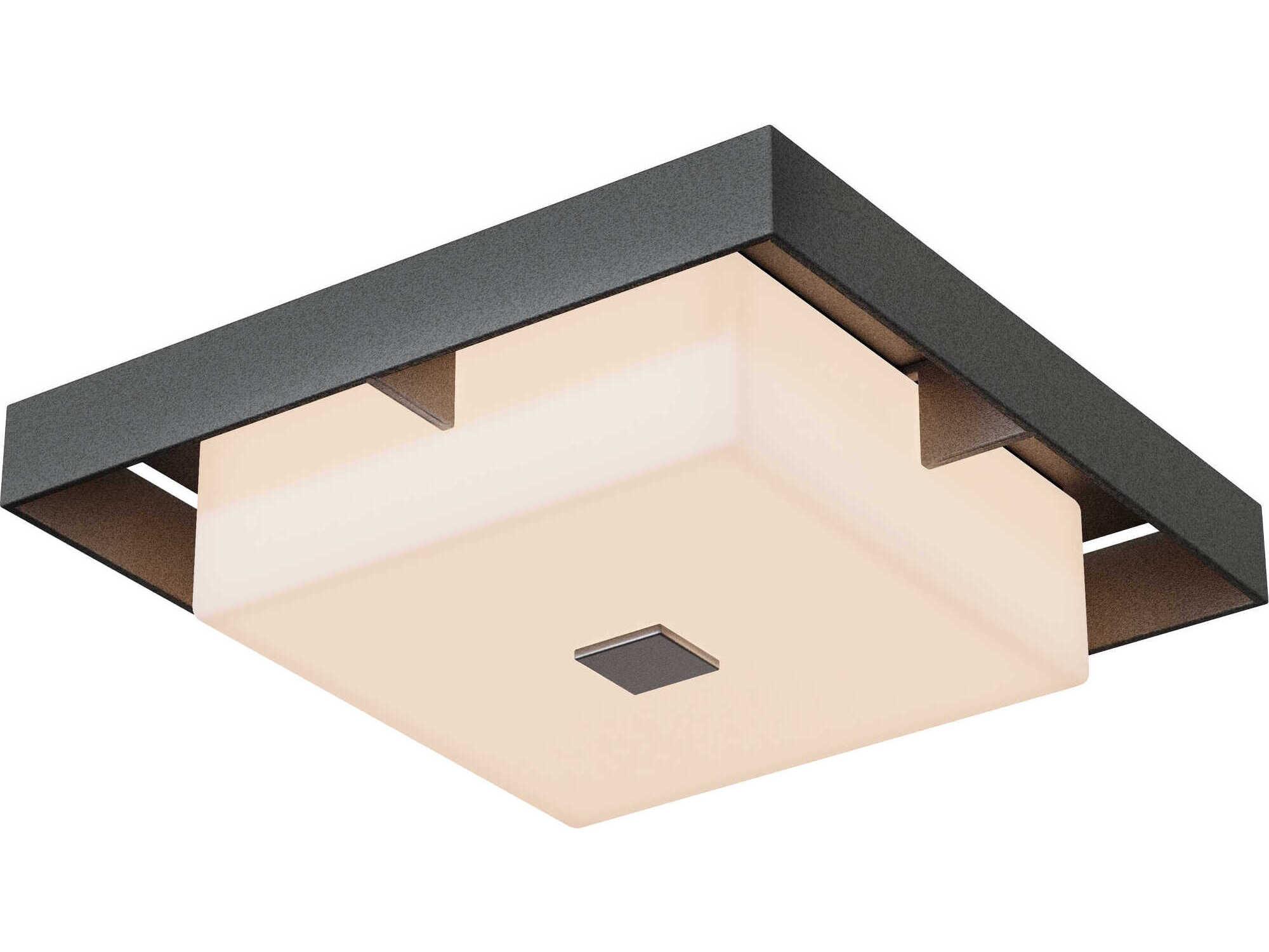 Hubbardton Forge Shadow Box 2-Light Outdoor Ceiling Light