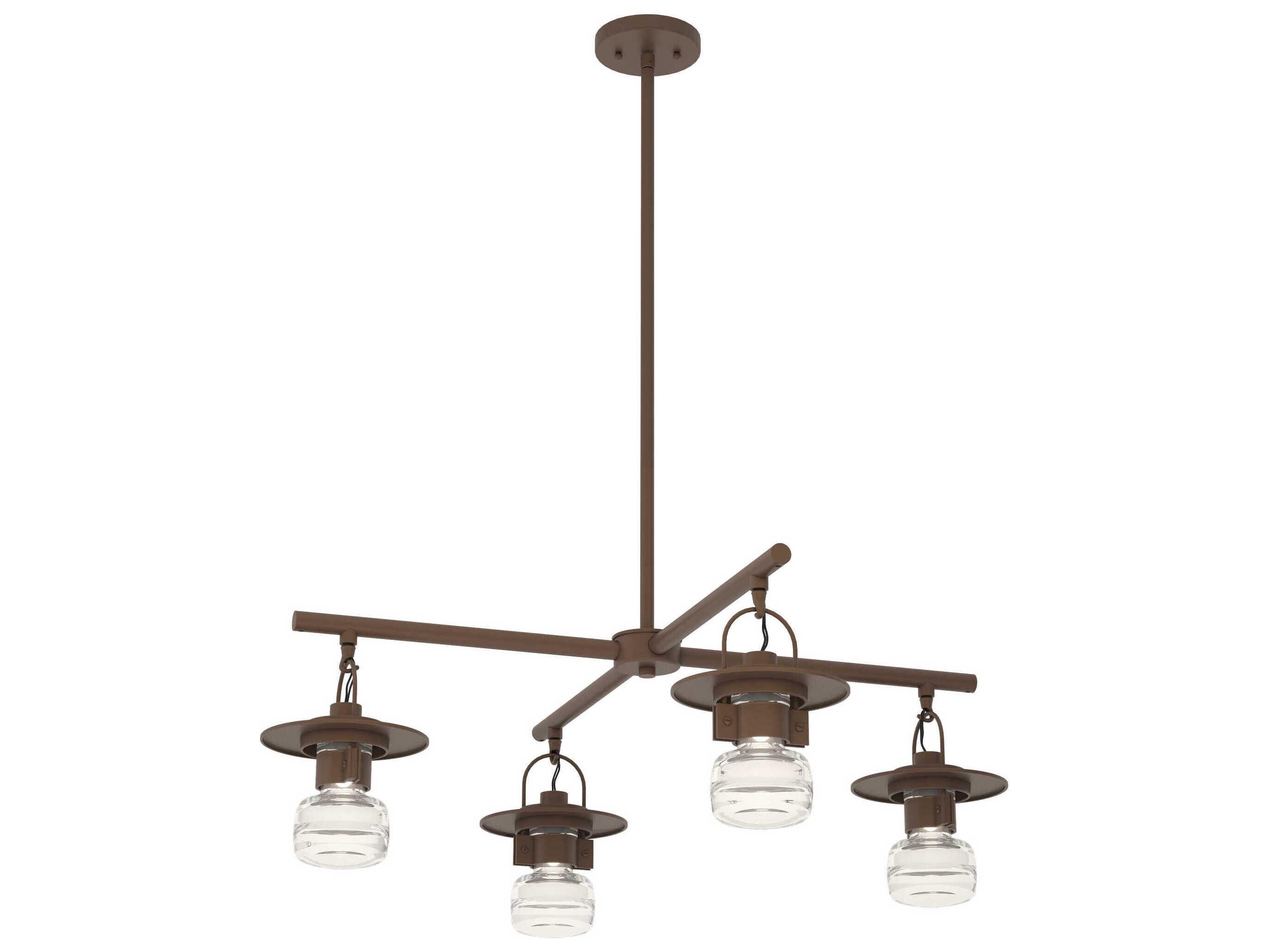 Hubbardton Forge Mason 4 - Light Glass LED Outdoor Hanging Light