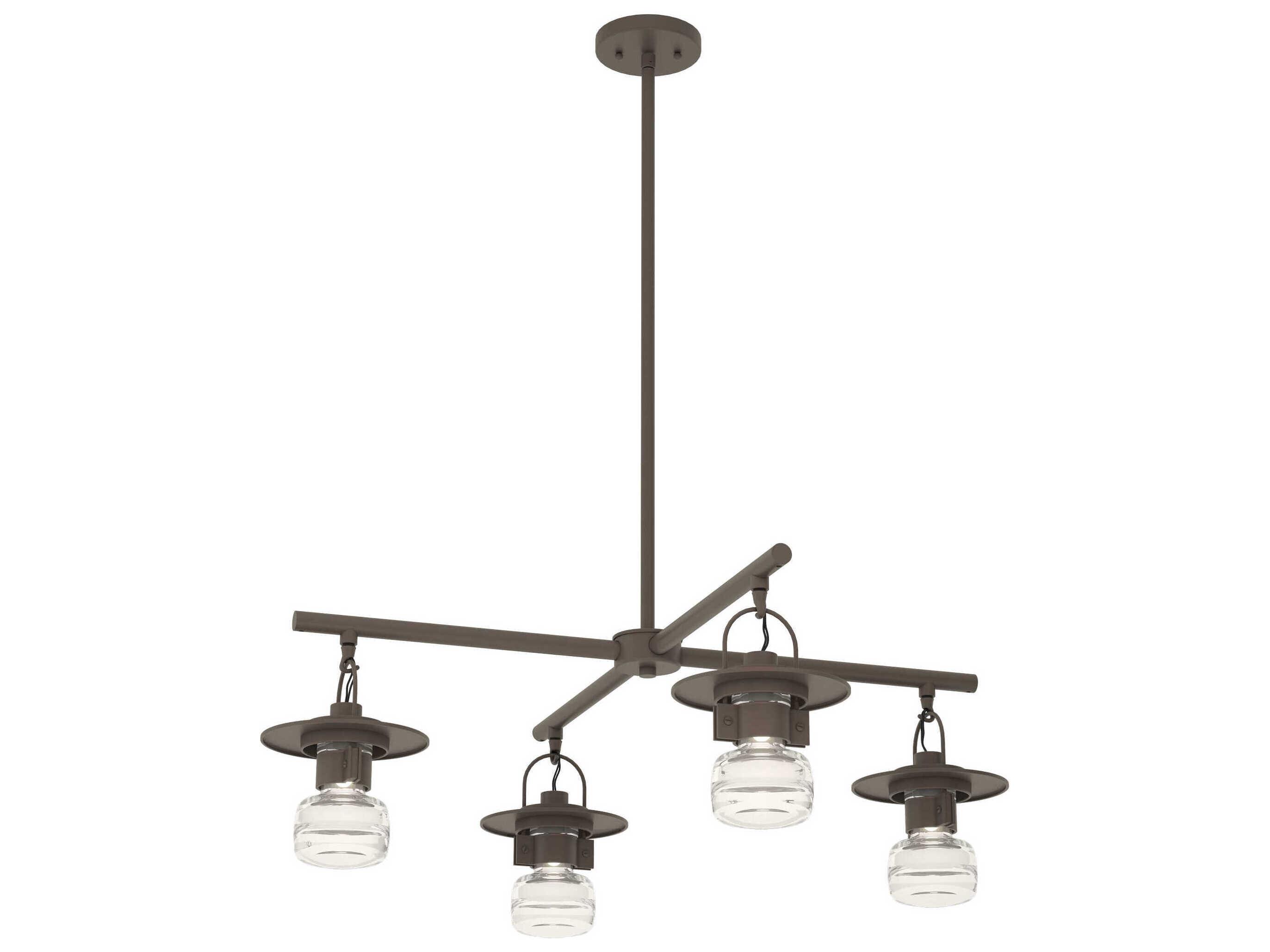 Hubbardton Forge Mason 4 - Light Glass LED Outdoor Hanging Light