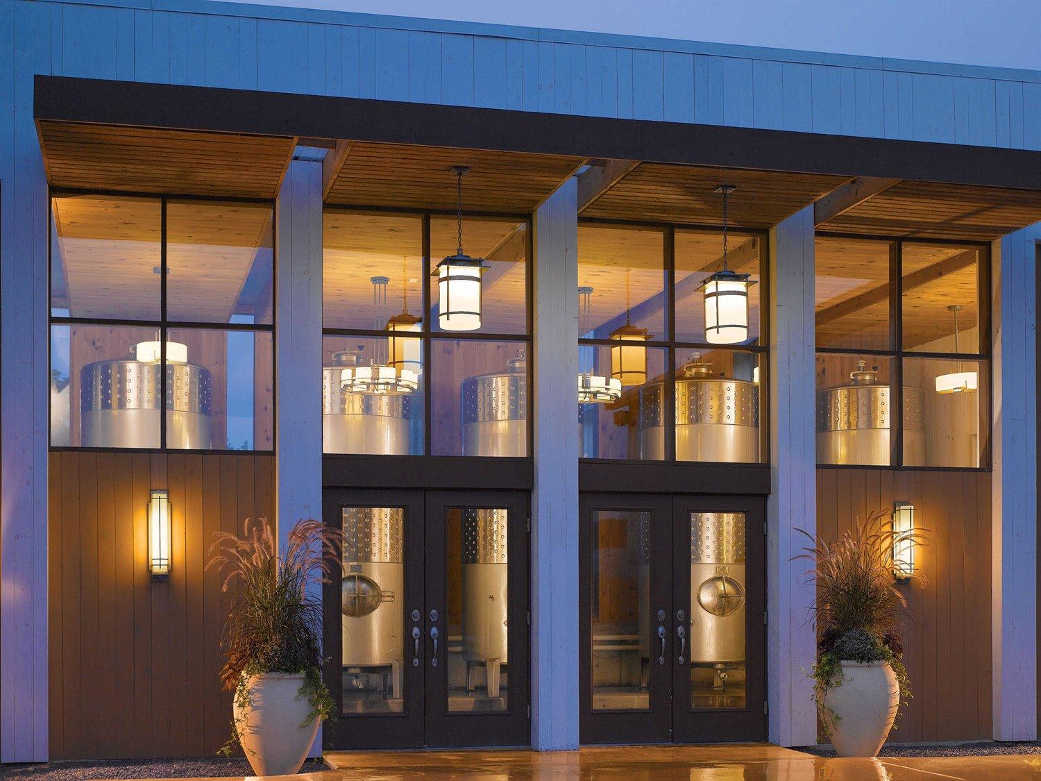 Hubbardton Forge Banded 1 - Light Outdoor Hanging Light