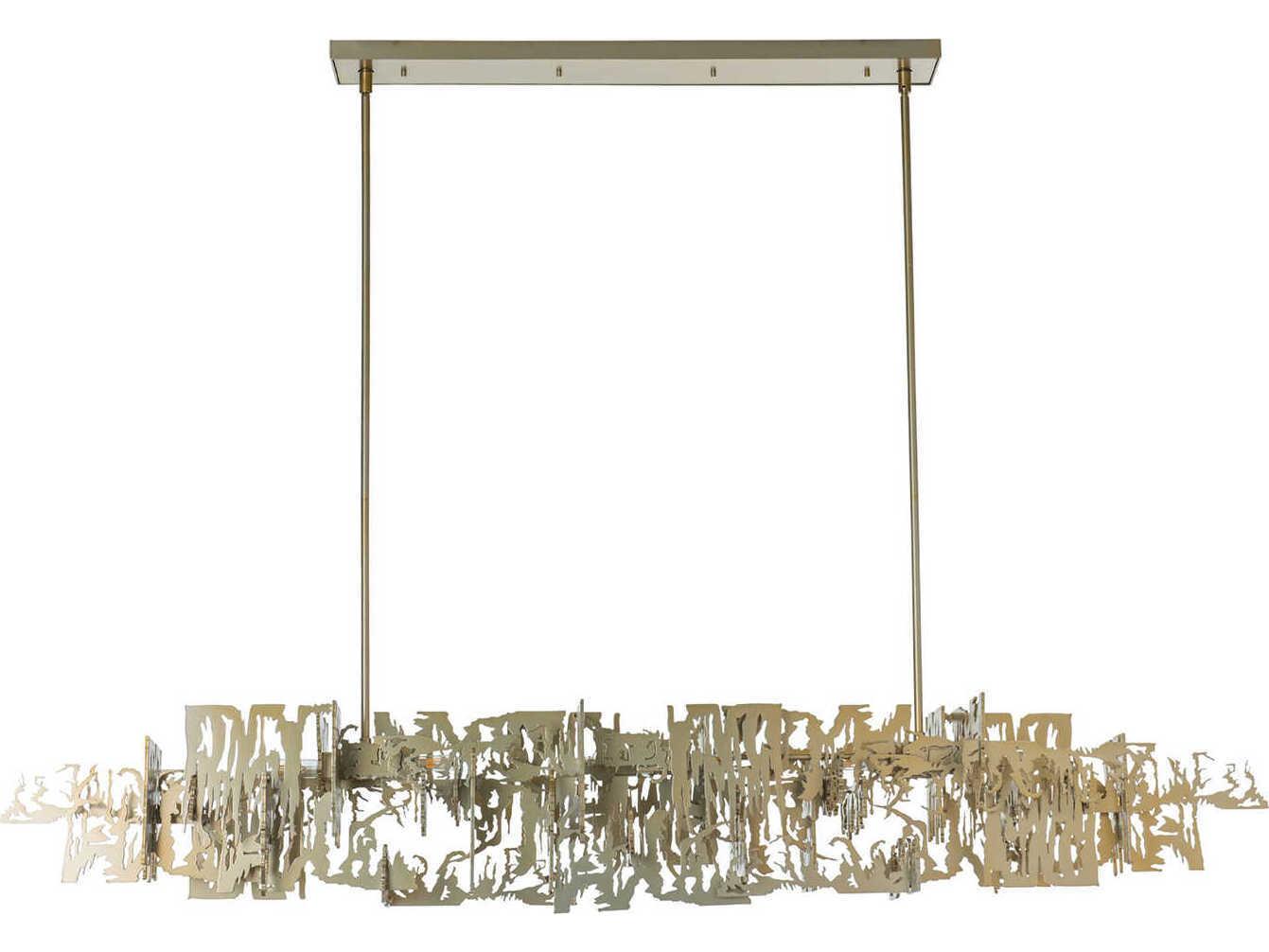Hubbardton Forge Art + Alchemy Brutus 6-Light Linear Island Pendant