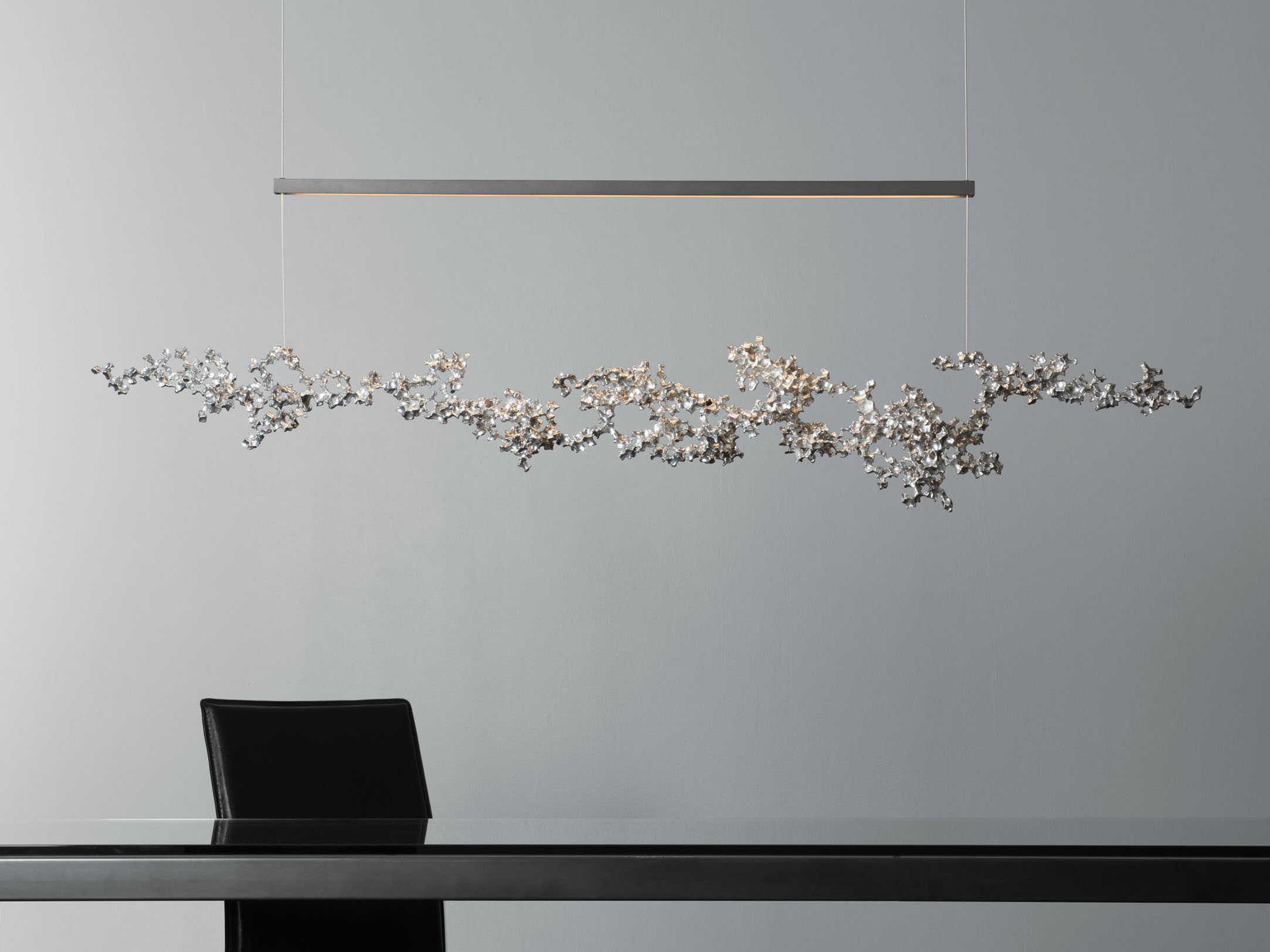 Hubbardton Forge Art + Alchemy Coral 1-Light LED Linear Island Pendant