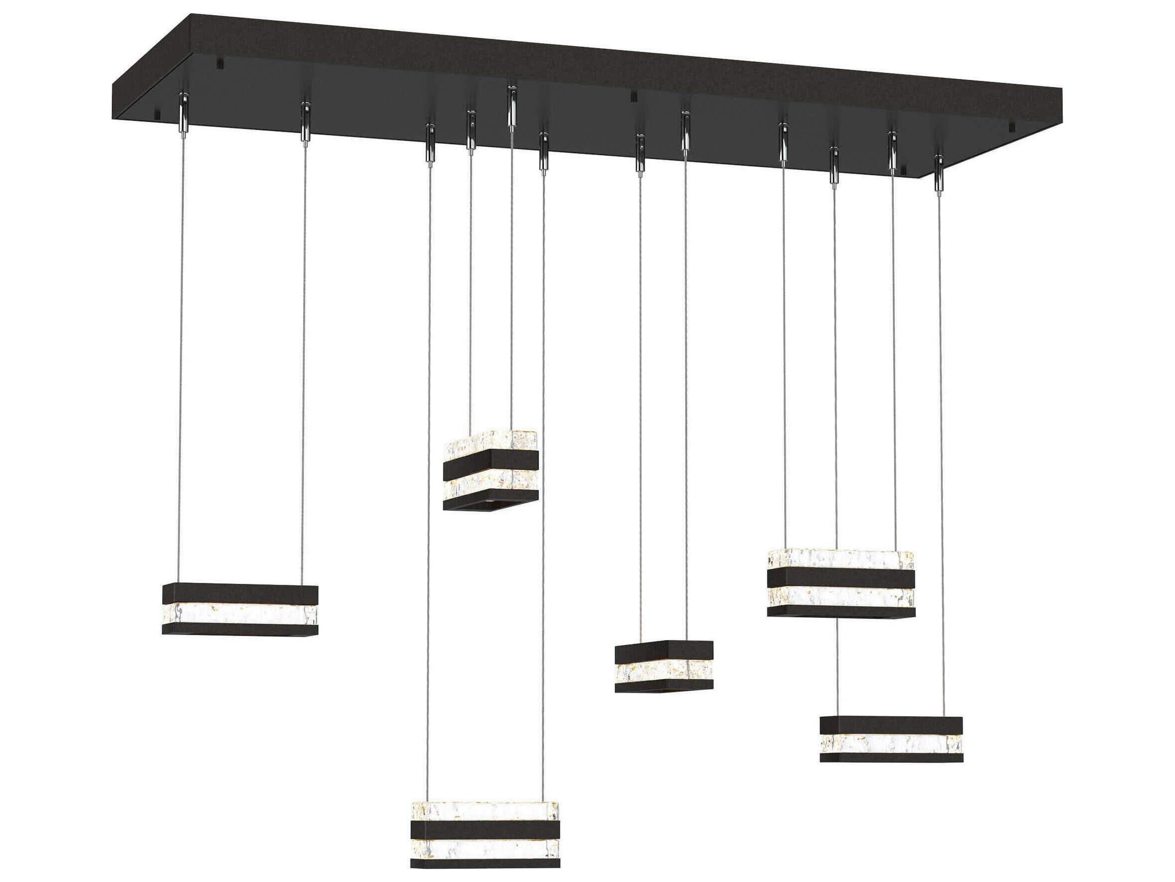 Hubbardton Forge Art + Alchemy Stacks 6-Light Geometric Island Pendant