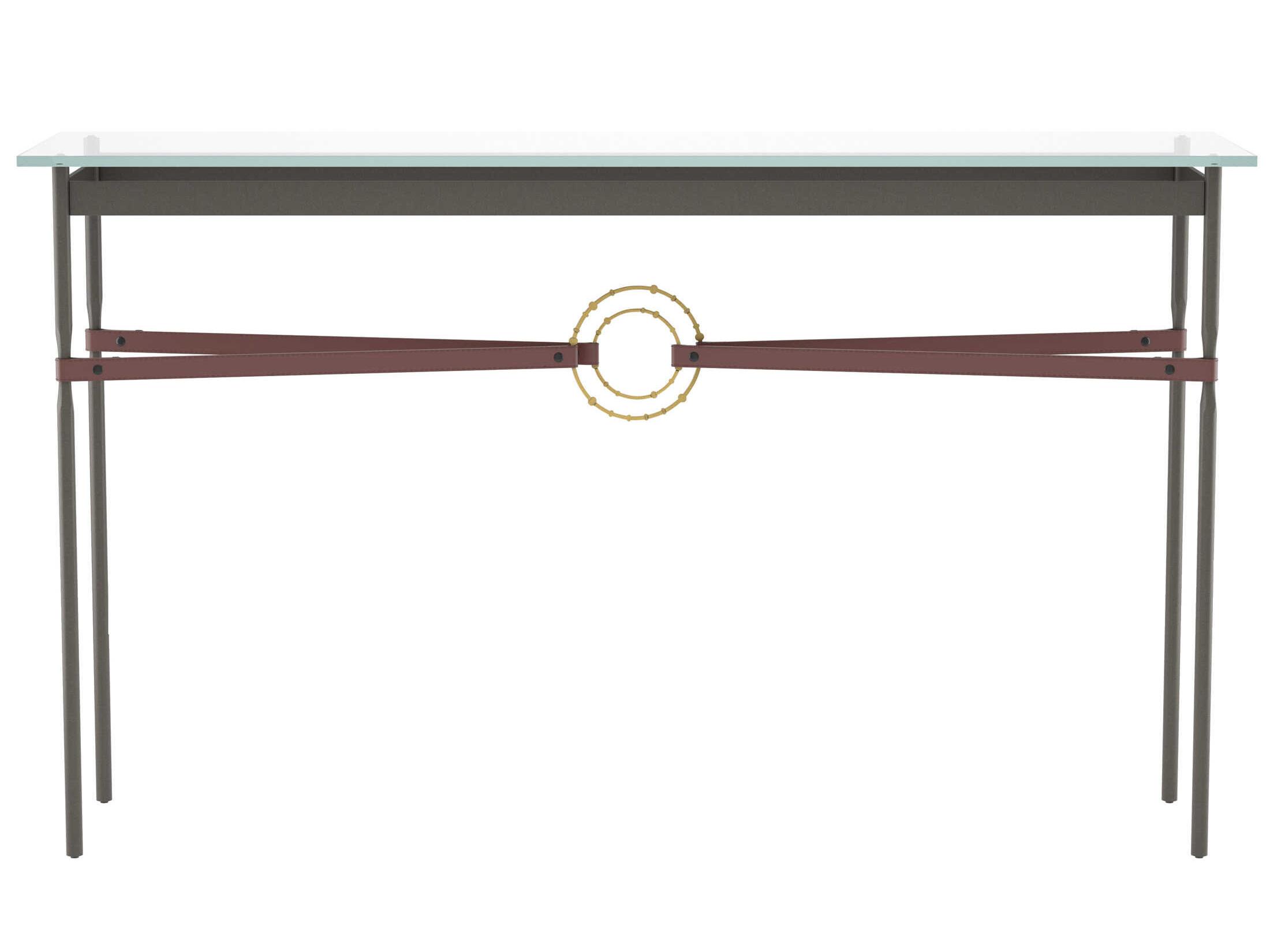 Hubbardton Forge Equus Rectangular Glass Console Table
