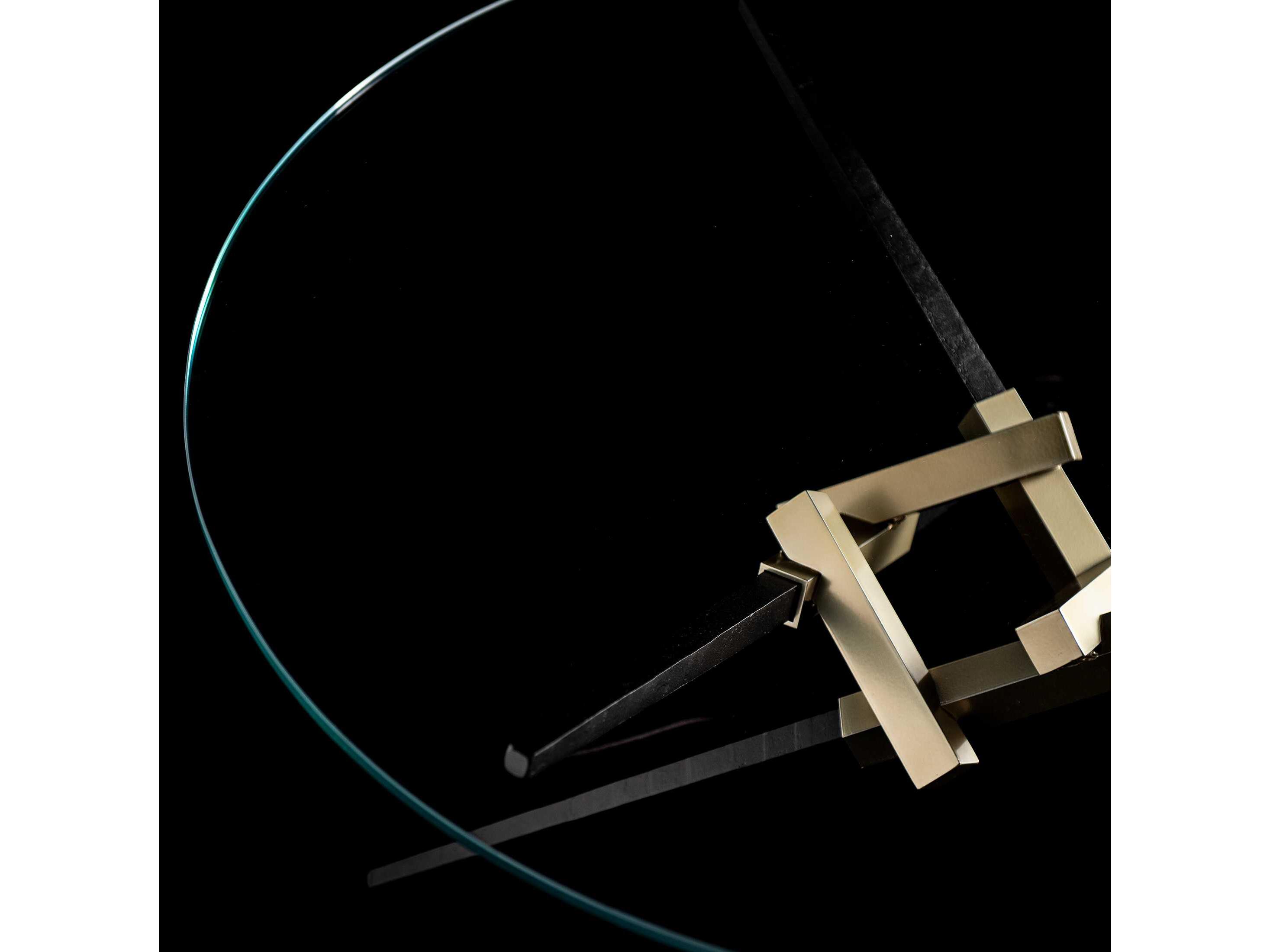 Hubbardton Forge Crux Round Glass Coffee Table