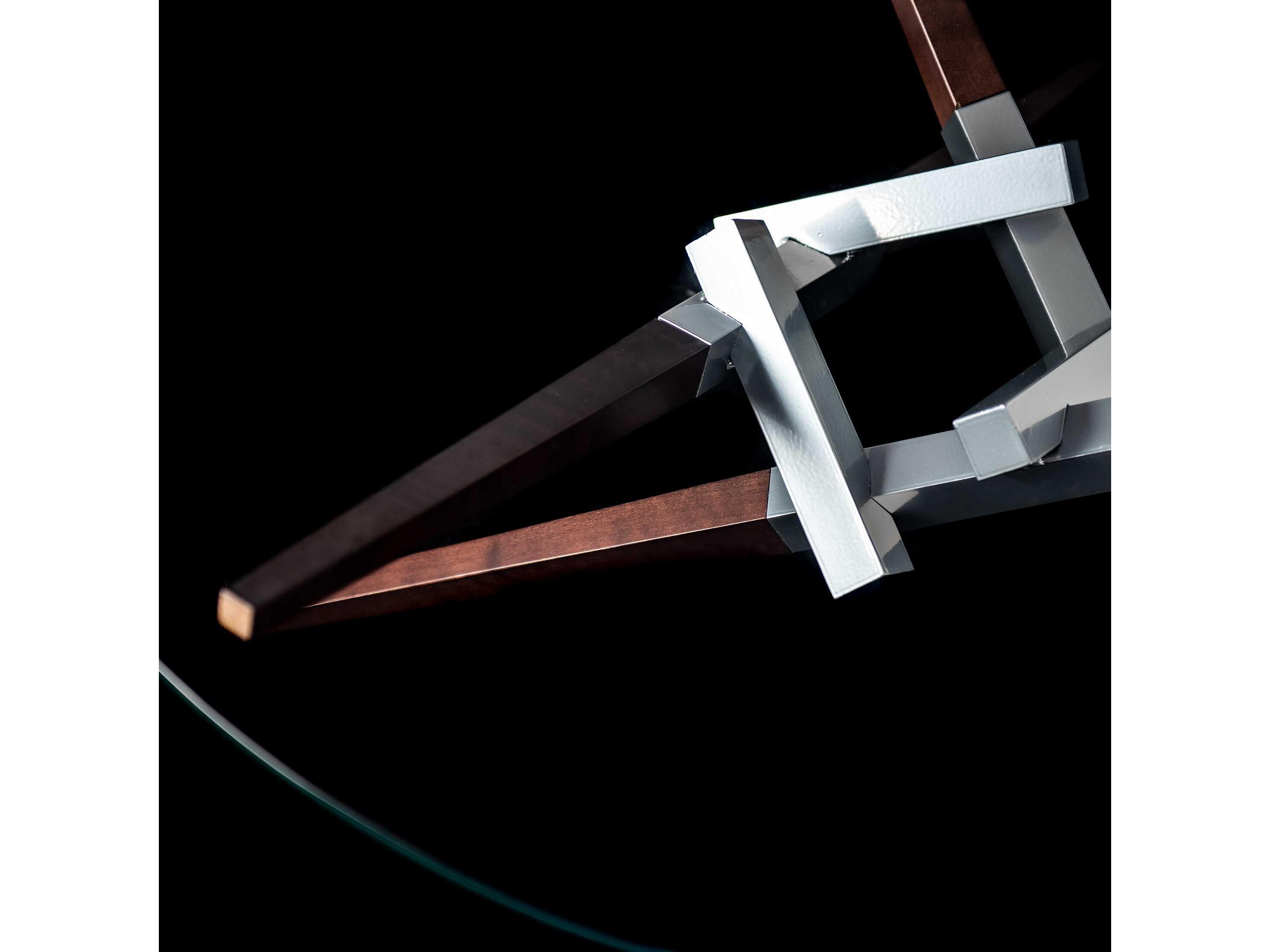 Hubbardton Forge Crux Round Glass Coffee Table