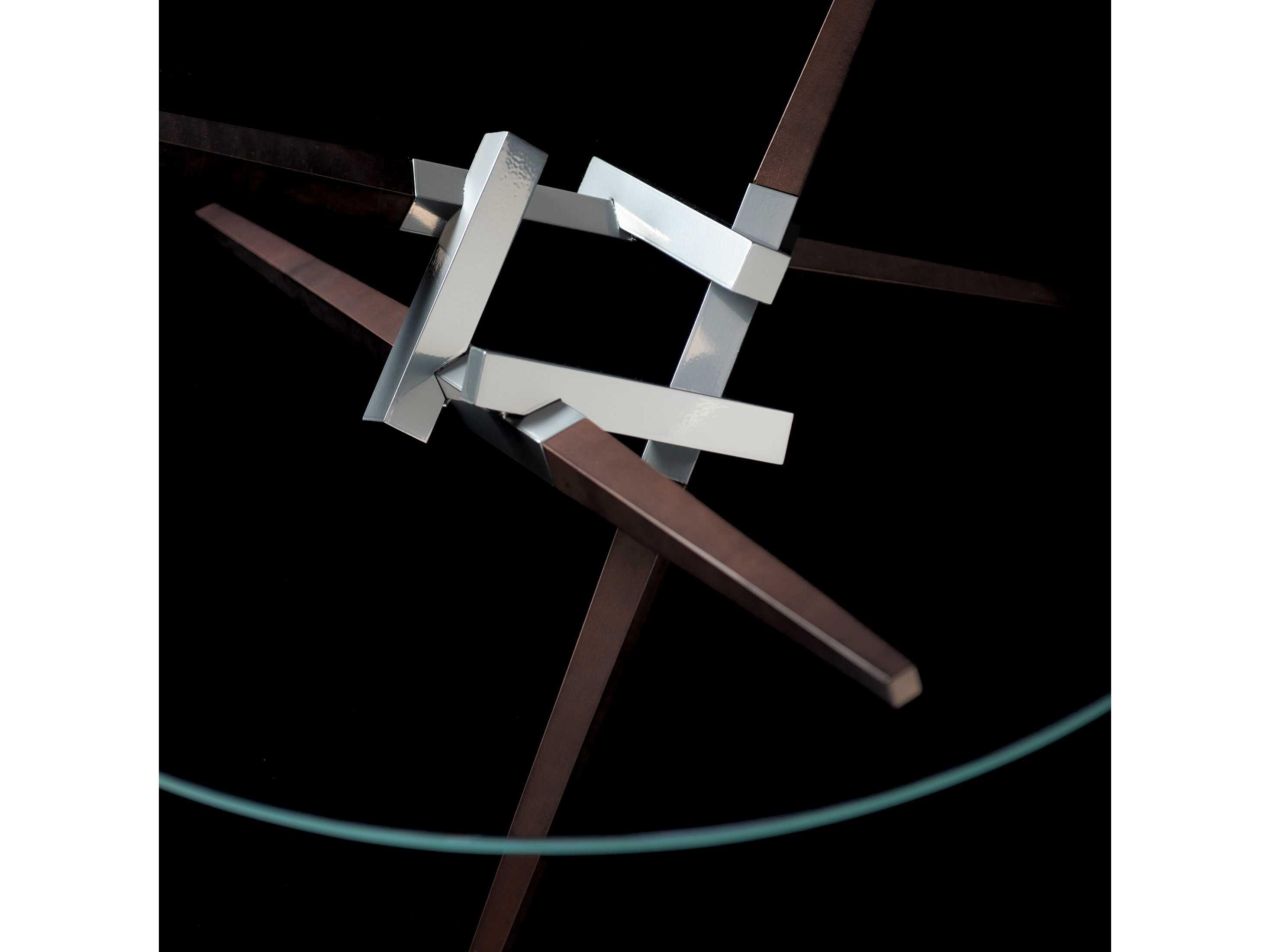 Hubbardton Forge Crux Round Glass Coffee Table