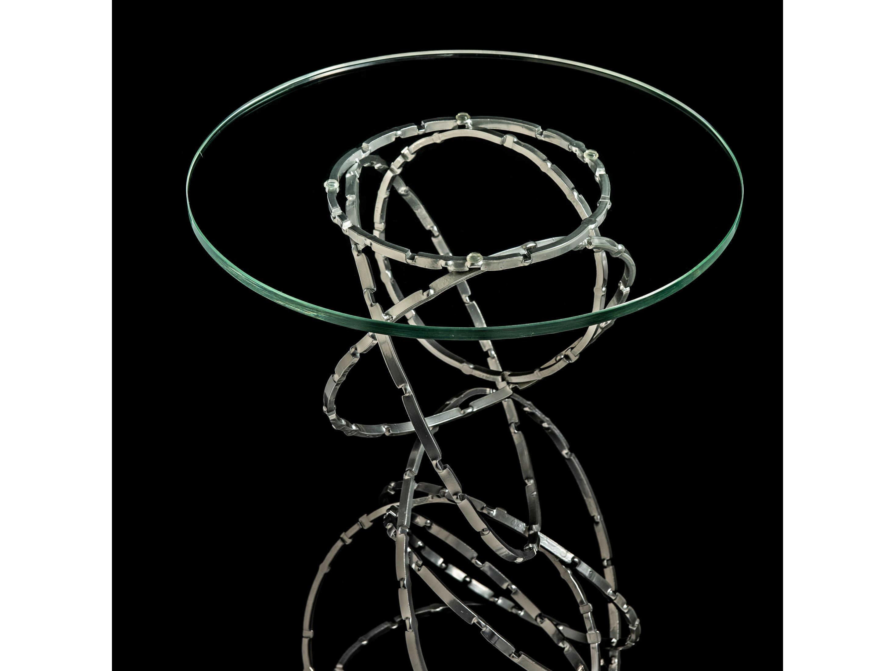 Hubbardton Forge Olympus Round Glass End Table