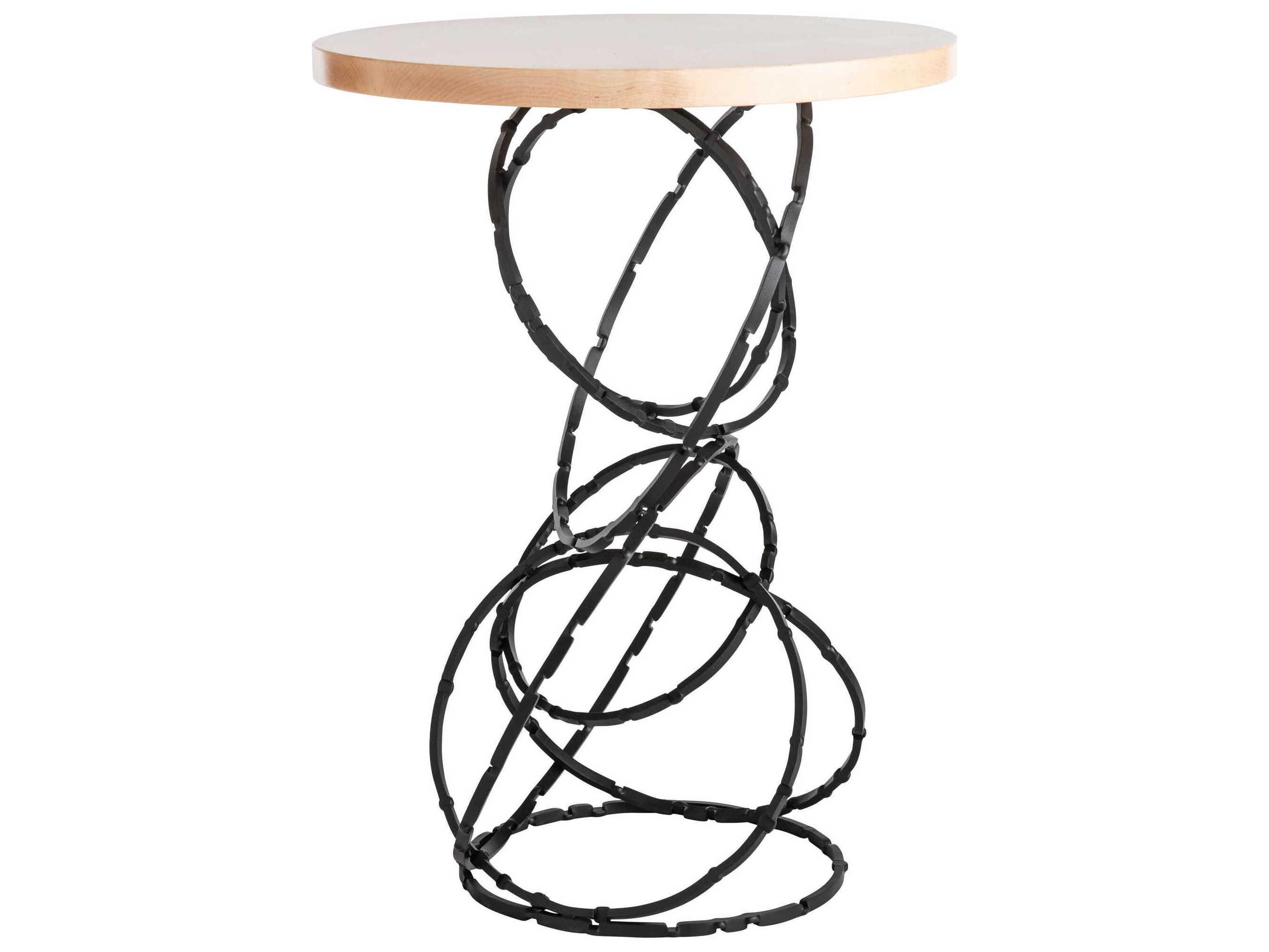 Hubbardton Forge Olympus Round Wood End Table