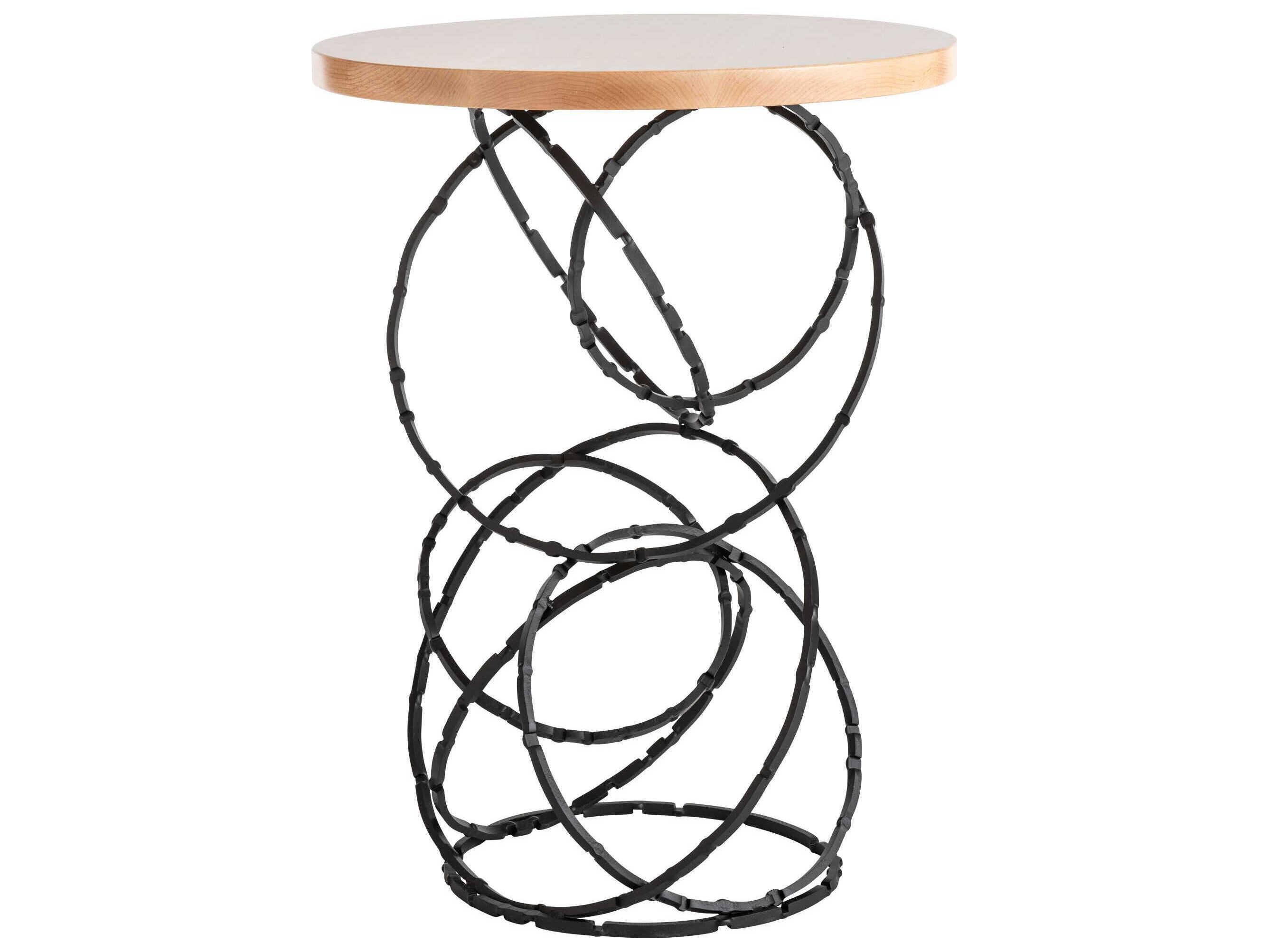 Hubbardton Forge Olympus Round Wood End Table