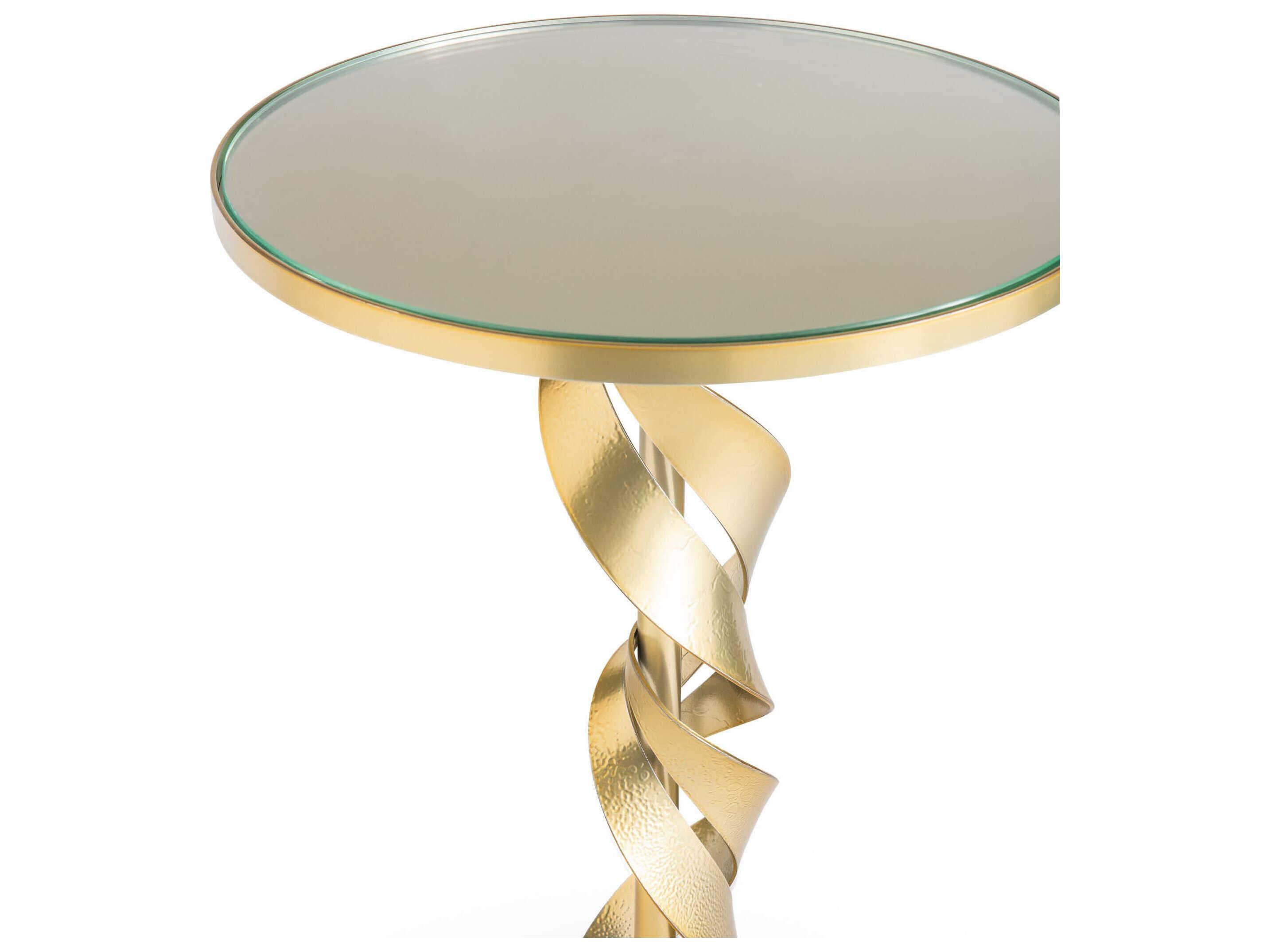 Hubbardton Forge Folio Round Glass End Table