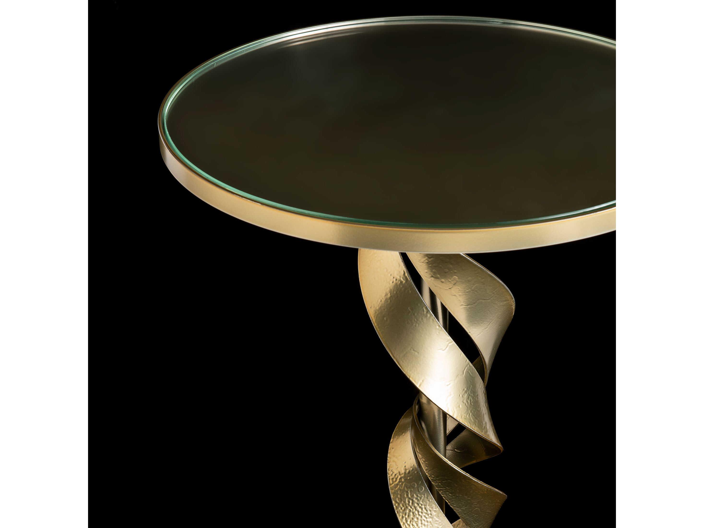 Hubbardton Forge Folio Round Glass End Table