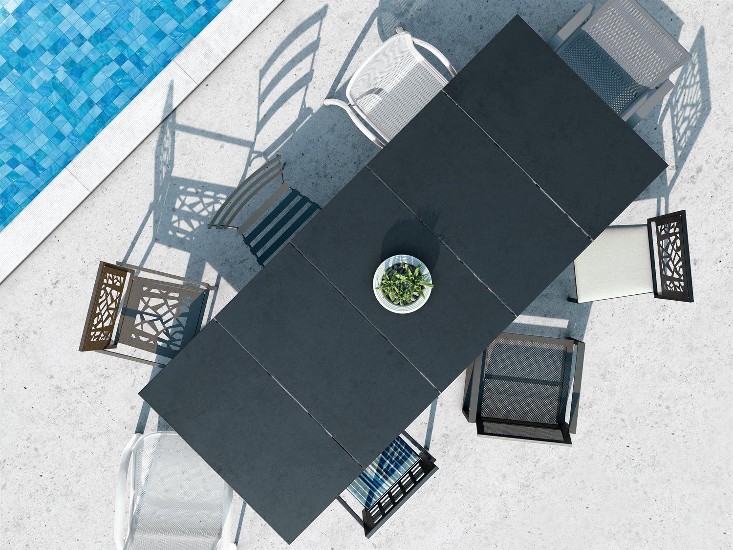 Homecrest Mode Aluminum Rectangular Patio Coffee Table