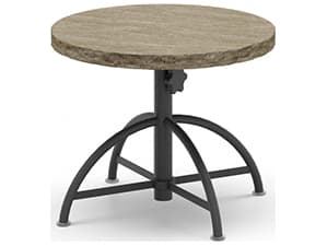 Homecrest Slate Natural Series Aluminum 30" Round Adjustable End Table