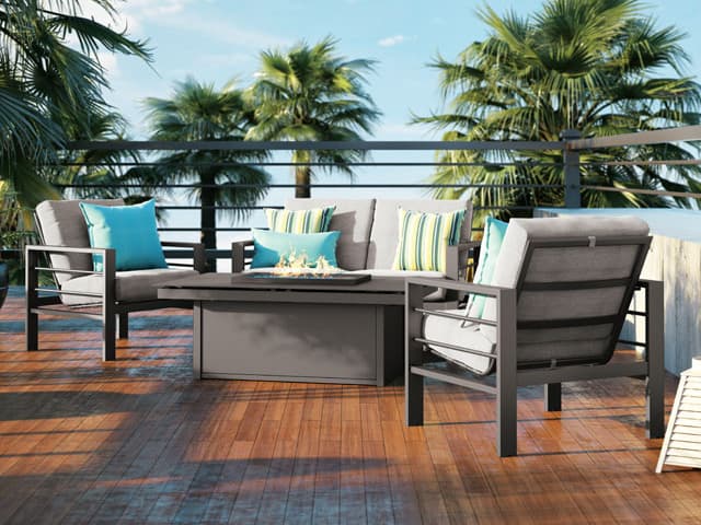 Homecrest Mode Aluminum Rectangular Fire Pit Table Top