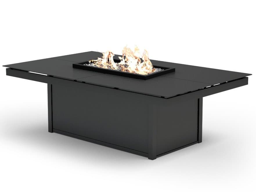 Homecrest Mode Aluminum Rectangular Patio Fire Pit Table