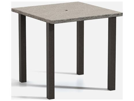 Homecrest Shadow Rock Aluminum Square Patio Bar Table