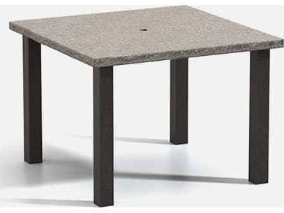 Homecrest Shadow Rock Aluminum Square Post Base Cafe Table